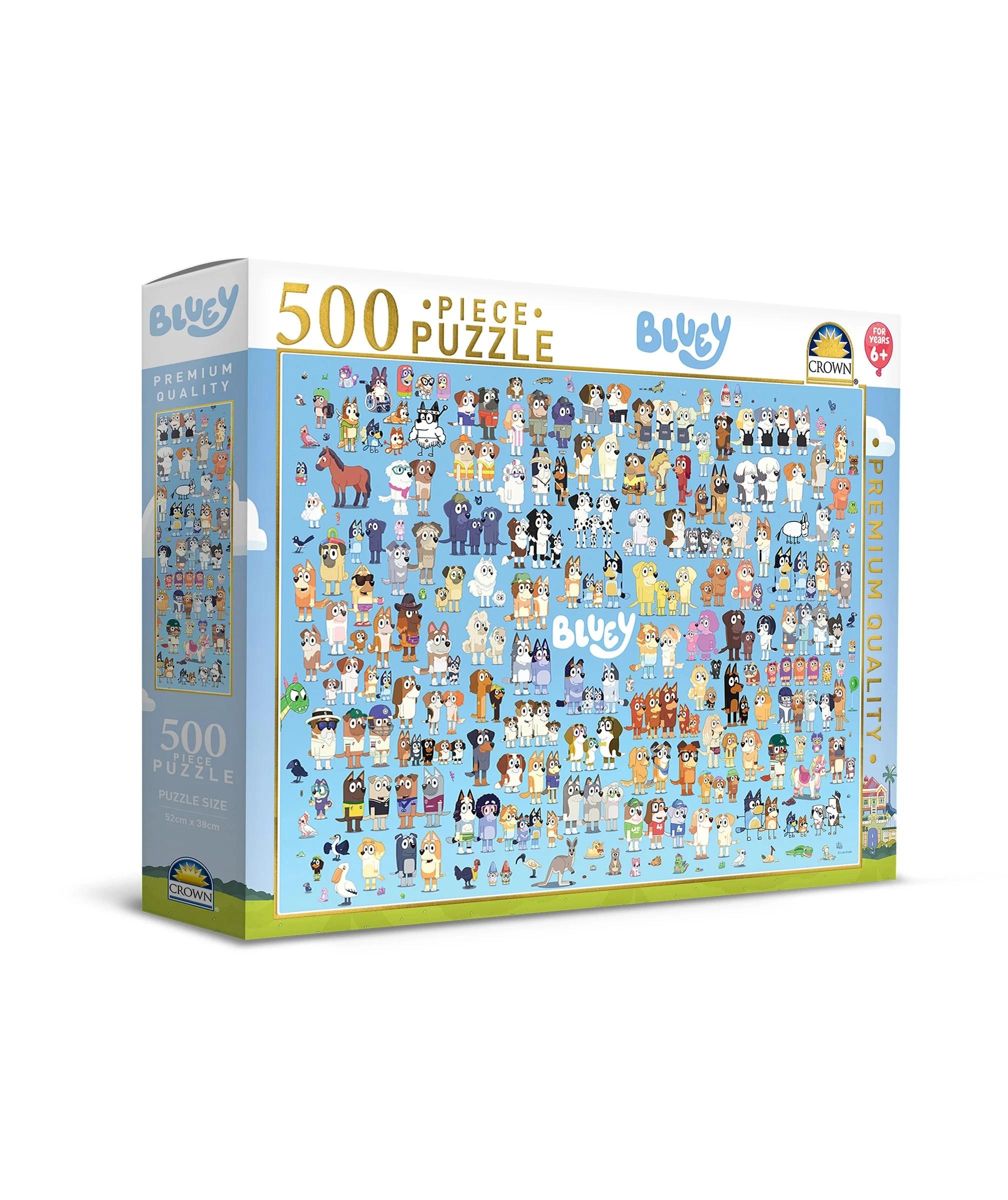 1 500 Piece Bluey and Friends Crown Puzzle - Multi, 1 of 3