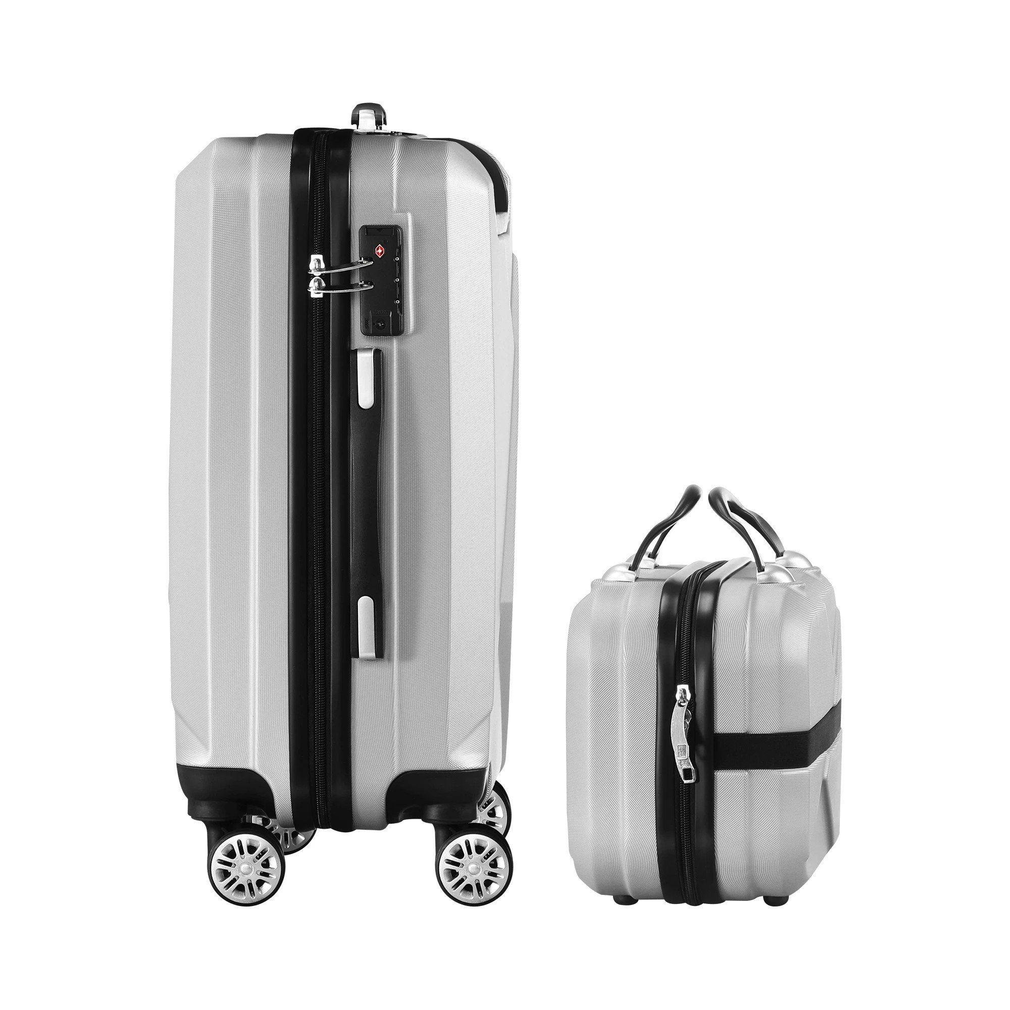 8 Mazam 2PCS Luggage Suitcase Trolley Set - Silver, 8 of 8