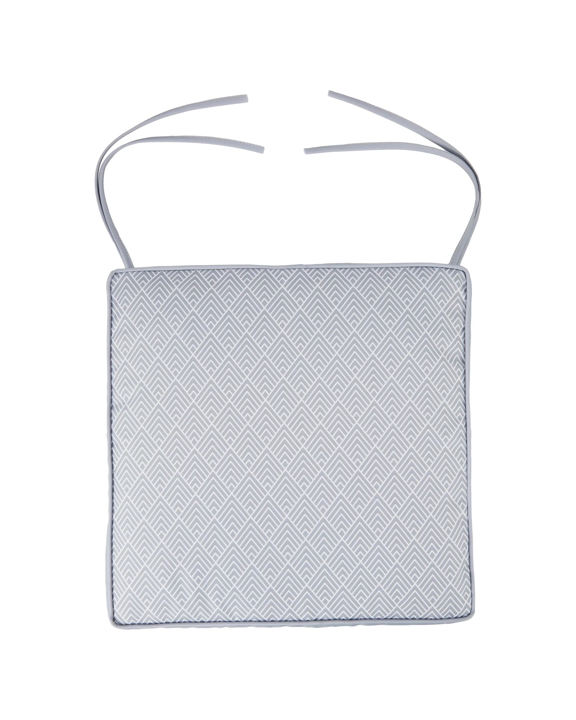 1 Geometric Chair Outdoor Pad - Grey, 1 of 4