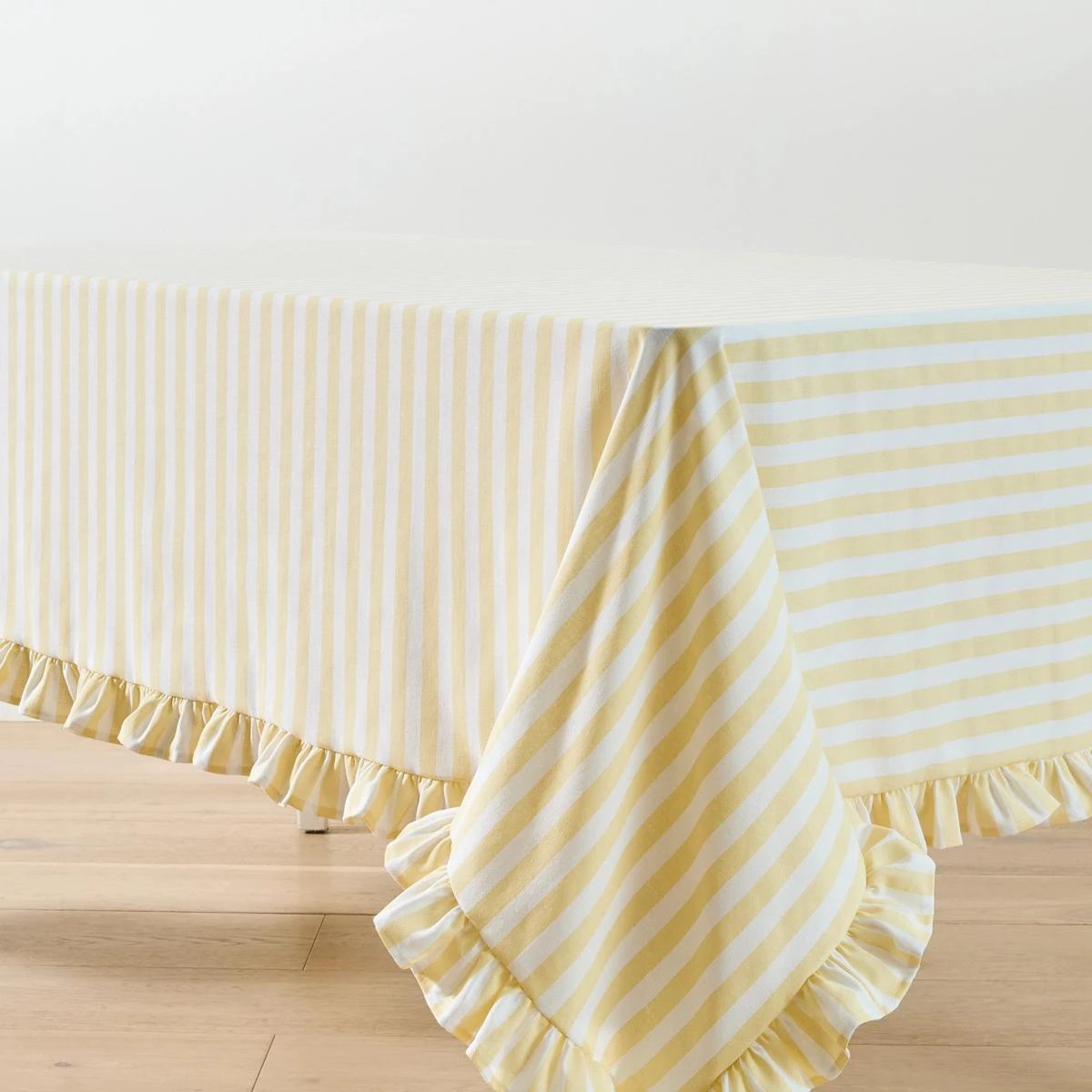 2 Extra Large Yellow Stripe Tablecloth, 2 of 5