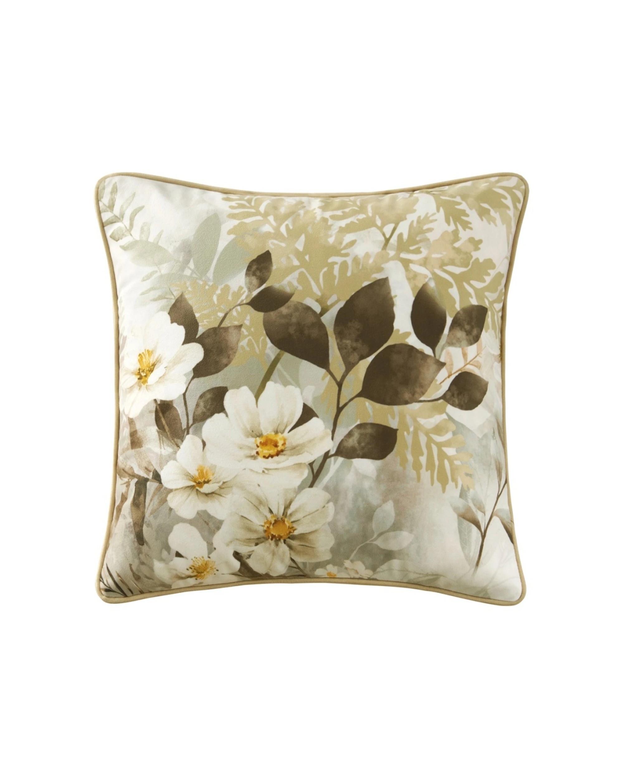 1 Bianca 2PK Jubilee Tones Floral Square Velvet Decor Cushion 43x43cm Floral - Multi, 1 of 1