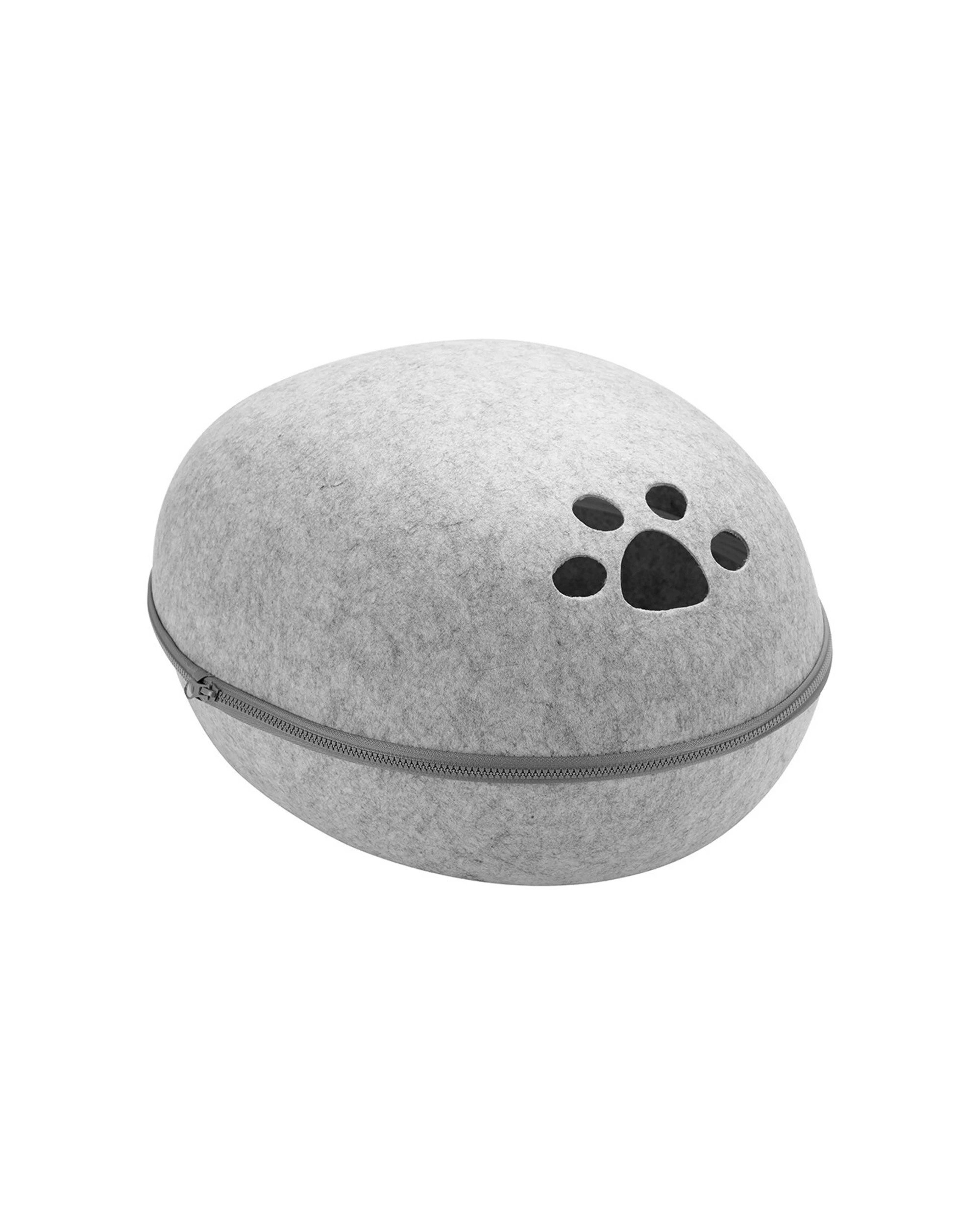 2 Paws & Claws 48x38cm Pets/kitten/cat Cave Bed W/ Washable Cushion Large - Grey, 2 of 4