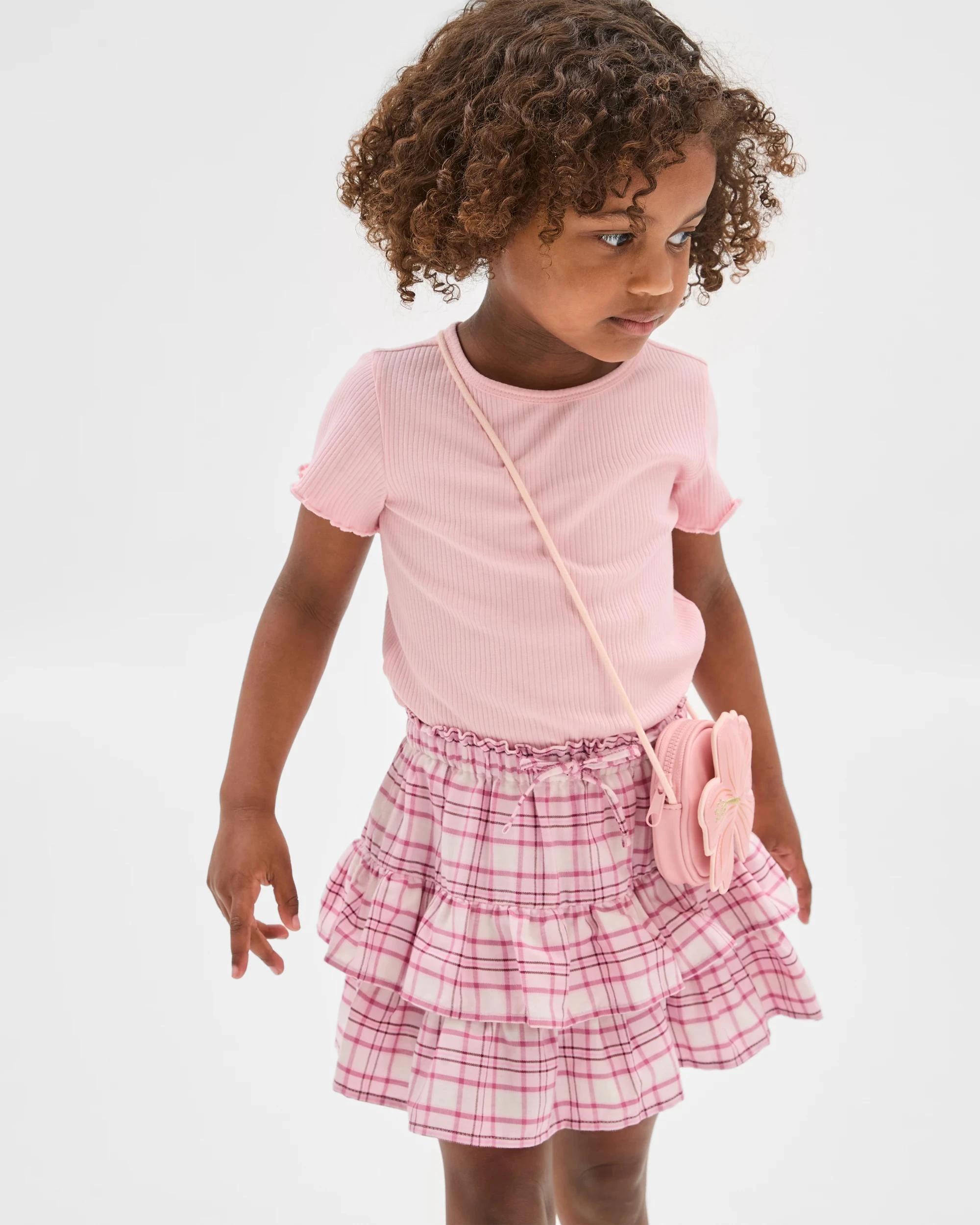 2 Target Australian Cotton Fashion Woven Check Rara Skirt PINK, 2 of 10