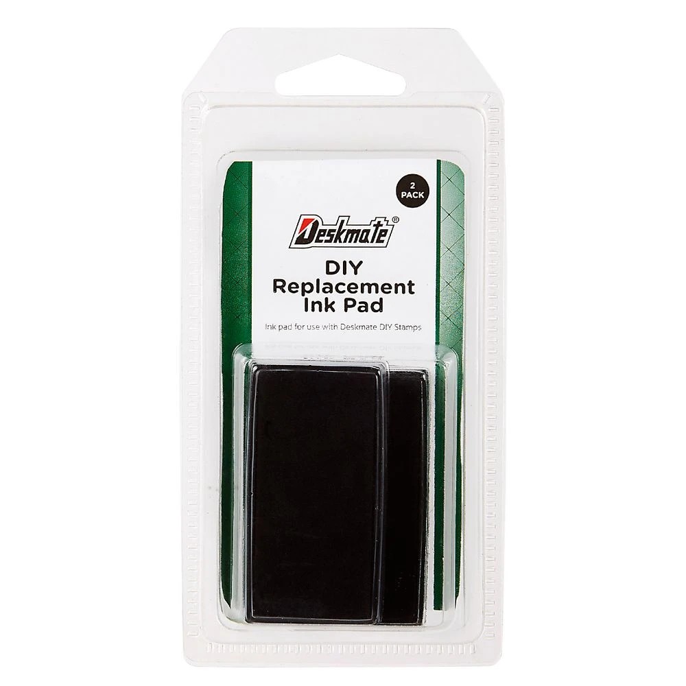2 Deskmate Replacement Ink Pad DIY 5 Lines 3/4mm Text Black, 2 of 2