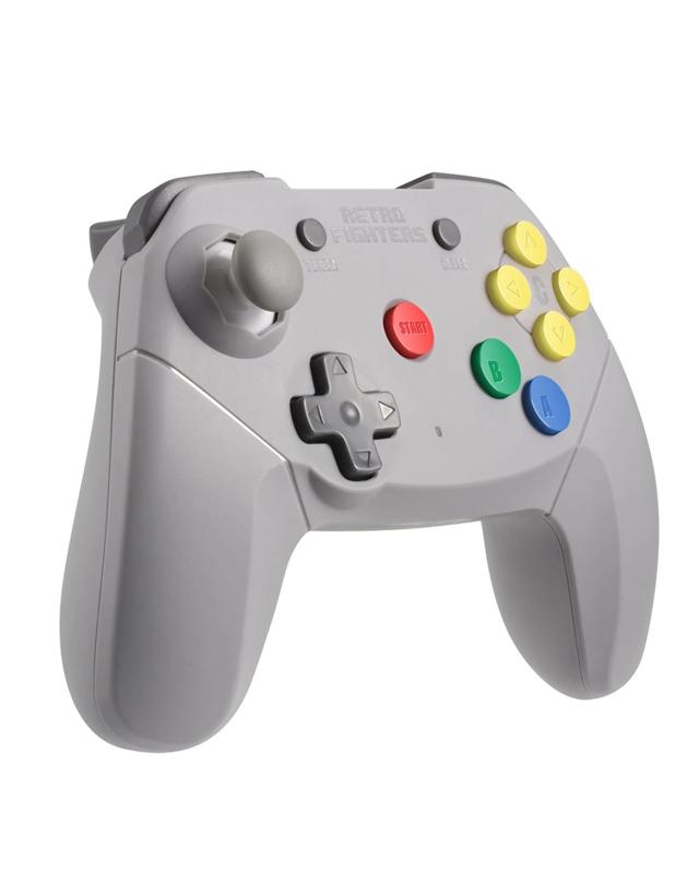 Retro Fighters Brawler64 Wireless Gray Gamepad - 