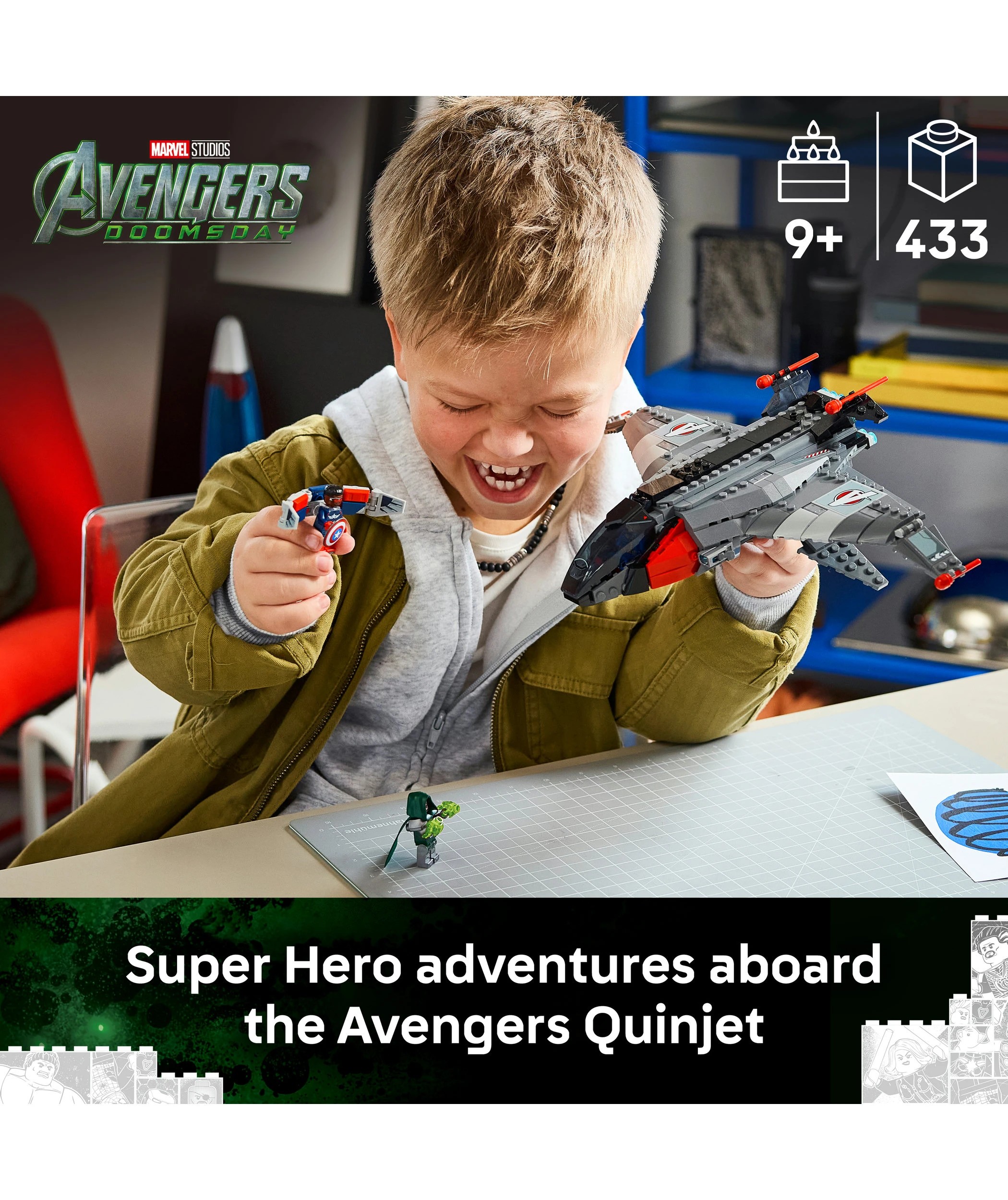 4 LEGO Super Heroes Marvel Avengers: Doomsday Quinjet 76347, 4 of 10