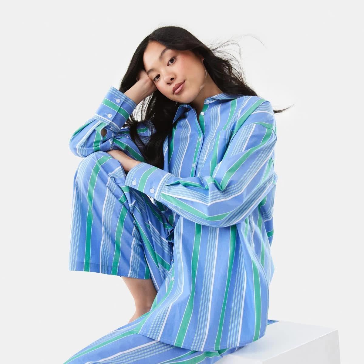 9 Long Sleeve Resort Shirt POP STRIPE BLUE MARINE, 9 of 9