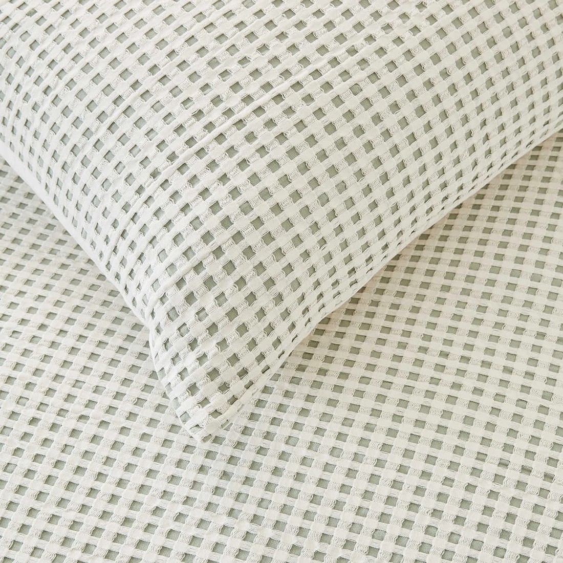 4 Dakota Cotton Quilt Cover Set - Super King Bed, Sage, 4 of 6