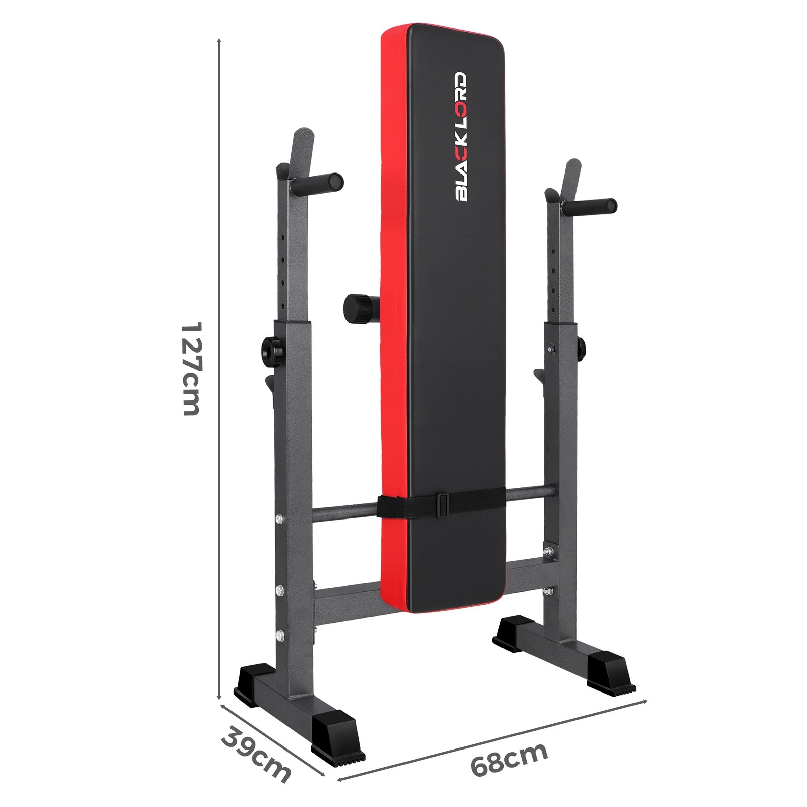 4 Black Lord Weight Bench Squat Rack Press, 4 of 6