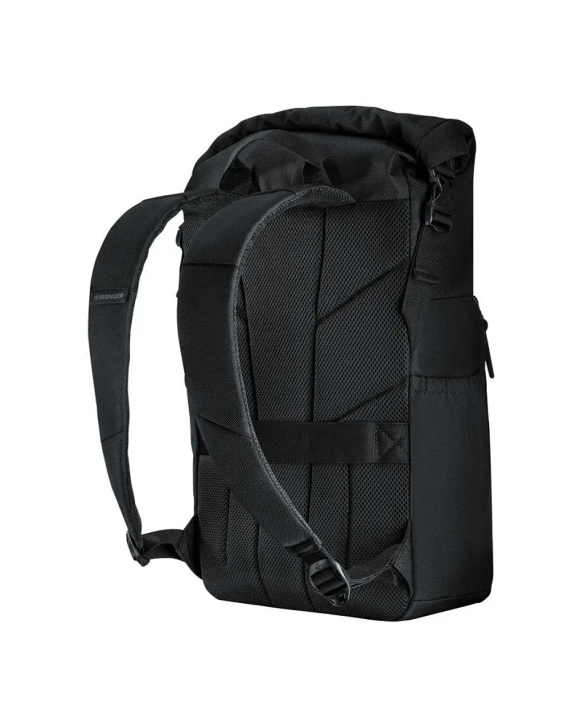 6 Wenger UrbanOne Roll-Top Laptop Recycled PET Polyester Backpack Fits 15.6in - Black, 6 of 7