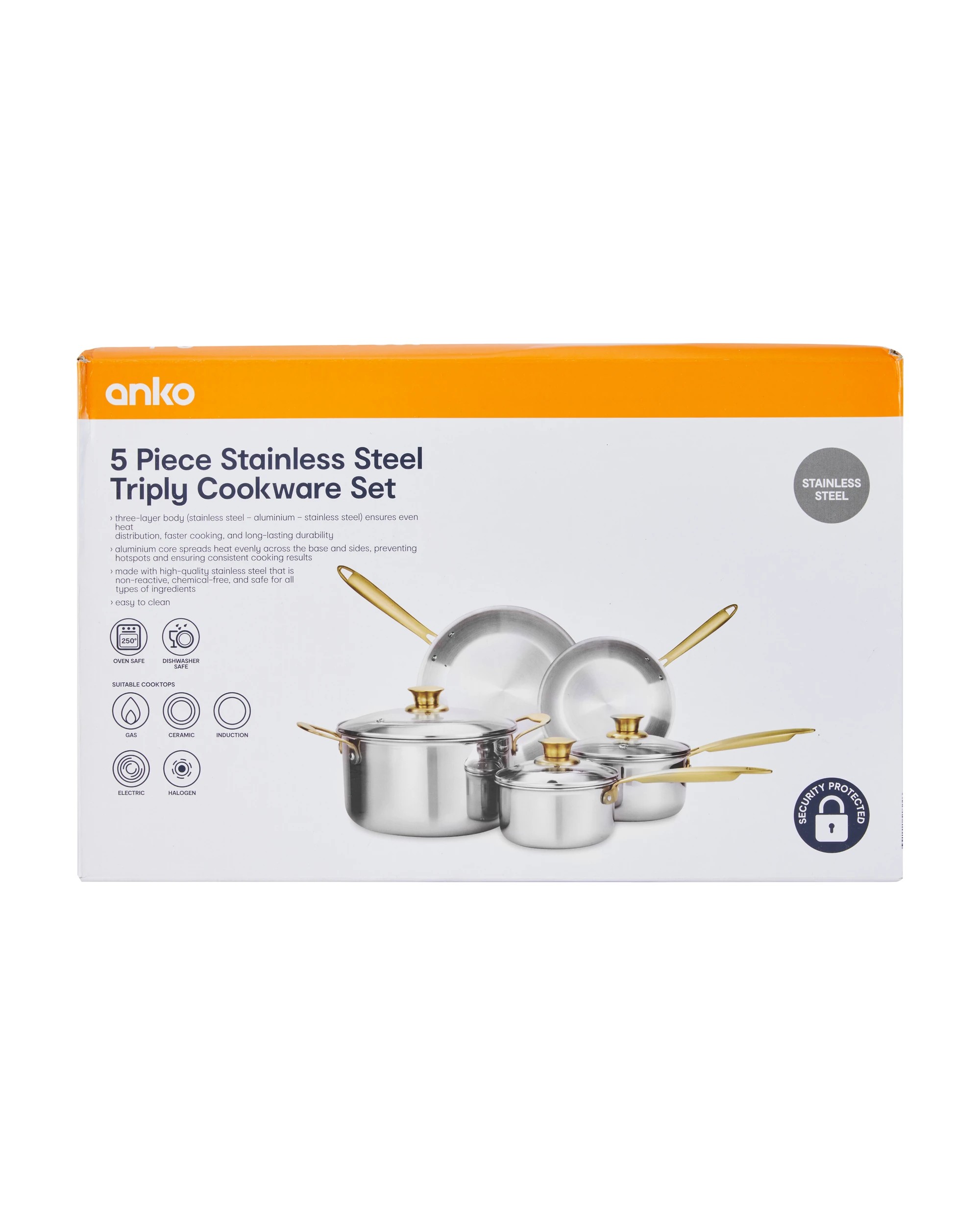 10 5 Piece Stainless Steel Tri-Ply Cookware Set, 10 of 10