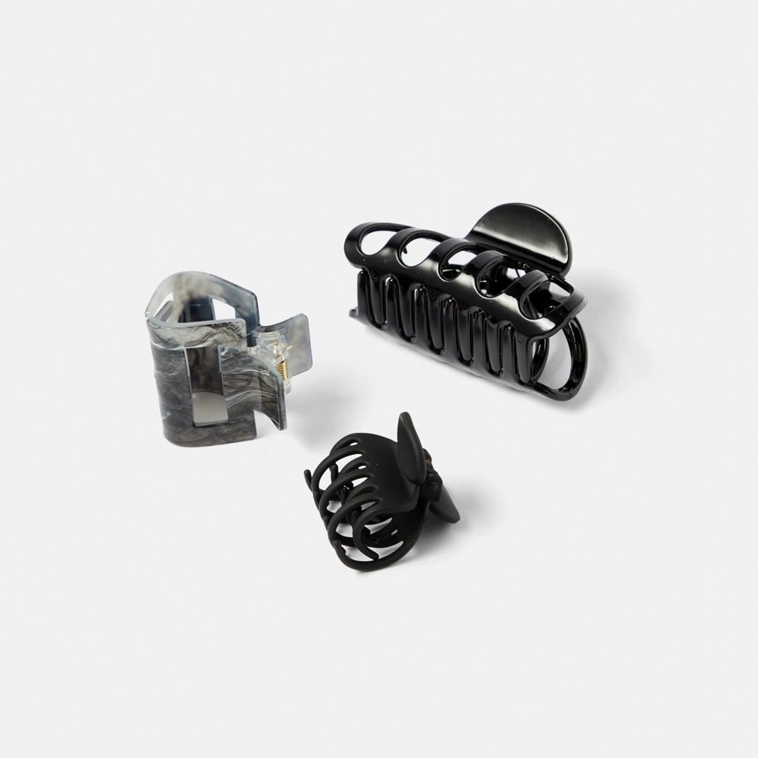 2 3 Pack Mix Statement Claw Hair Clips, 2 of 3