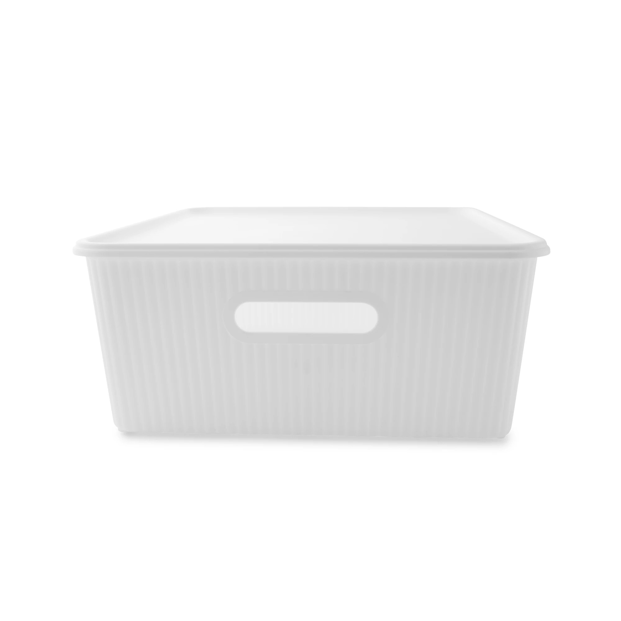 3 19L Ribbed Container - White, 3 of 10