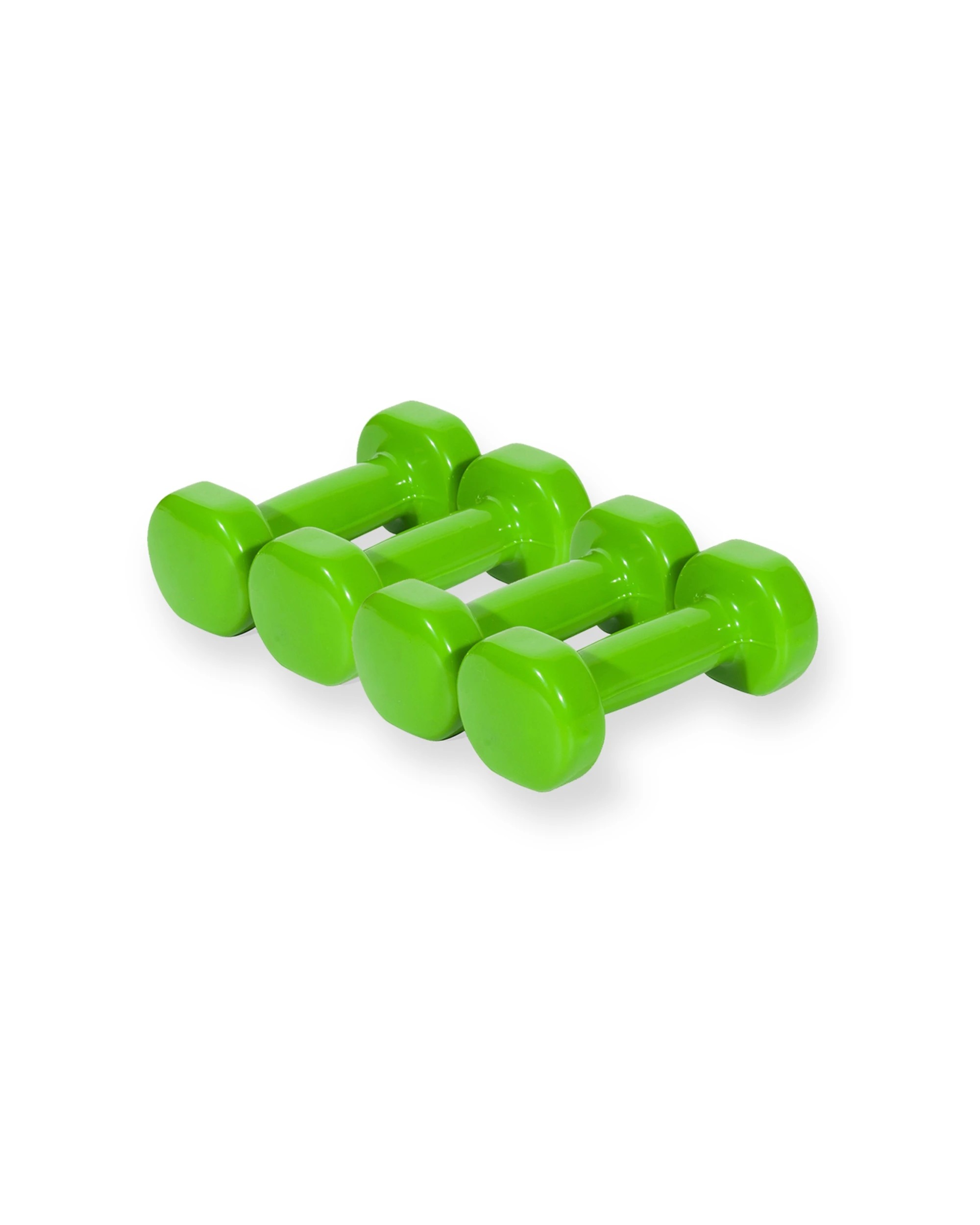 1 BodyWorx 4PK Vinyl Dipped Weighted Dumbbell 1.5kg Home Gym Workout Set Muscle Toning - Green, 1 of 2