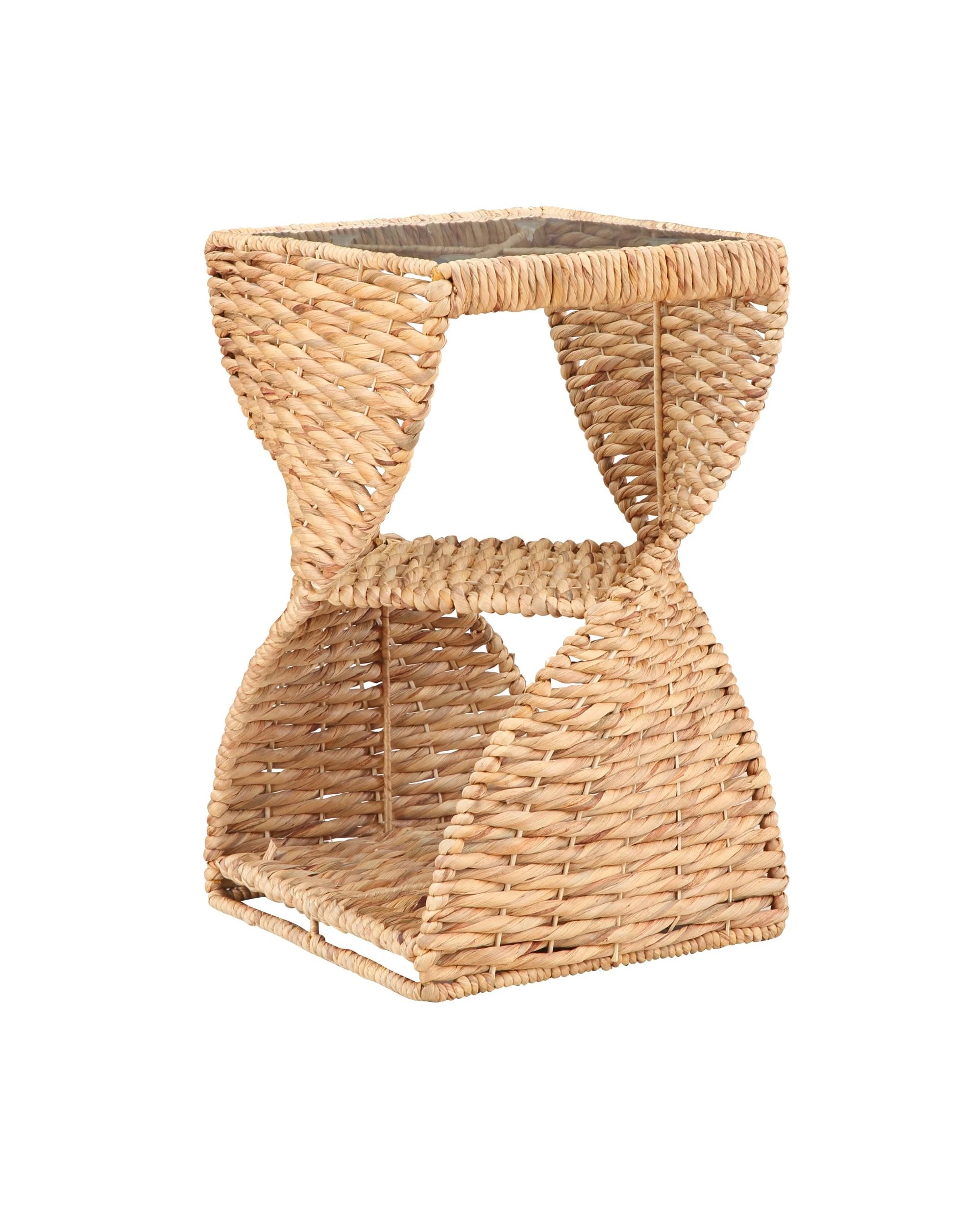 1 Kodu Side Table Spiral Base Woven - Natural, 1 of 6
