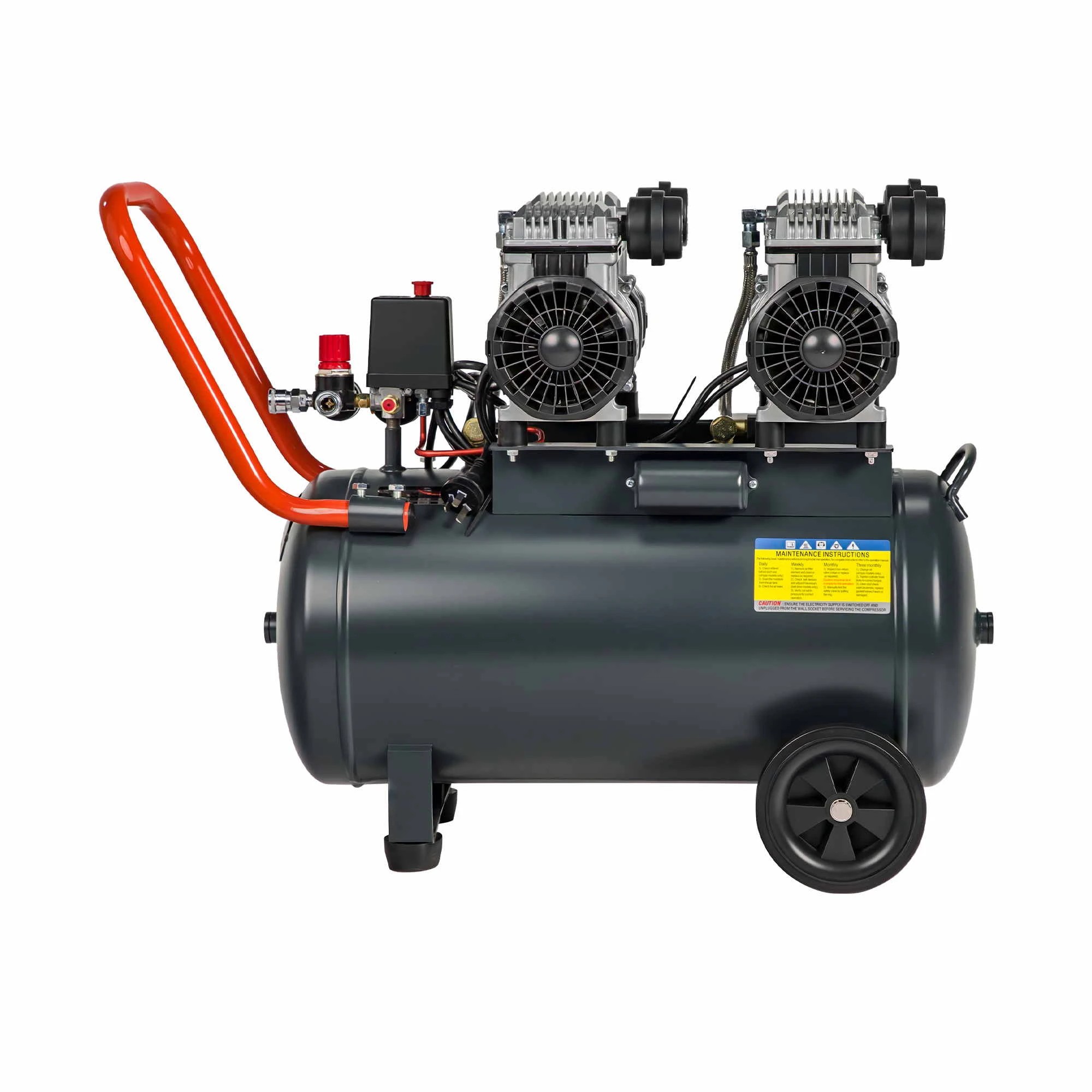 3 Giantz 50L Air Compressor Quiet 3.0HP Oil-Free Portable Tyre Inflator 200L/Min - Grey, 3 of 8