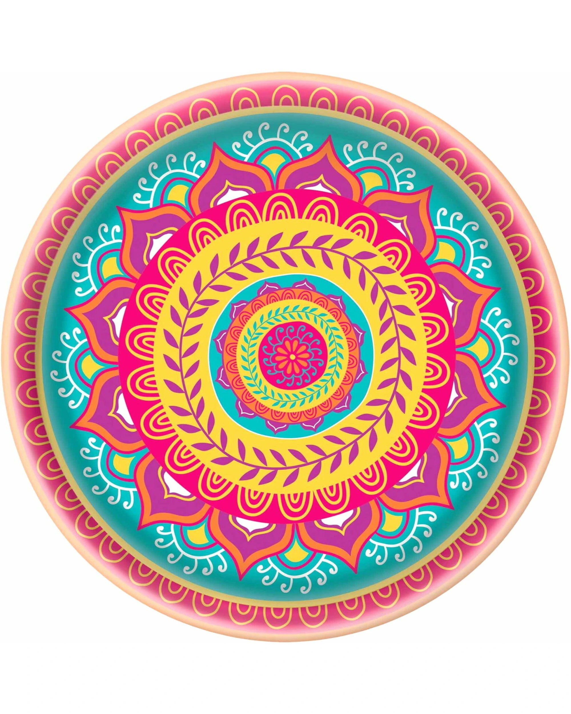1 Amscan Diwali Round Plastic Serving Platter 34cm, 1 of 1