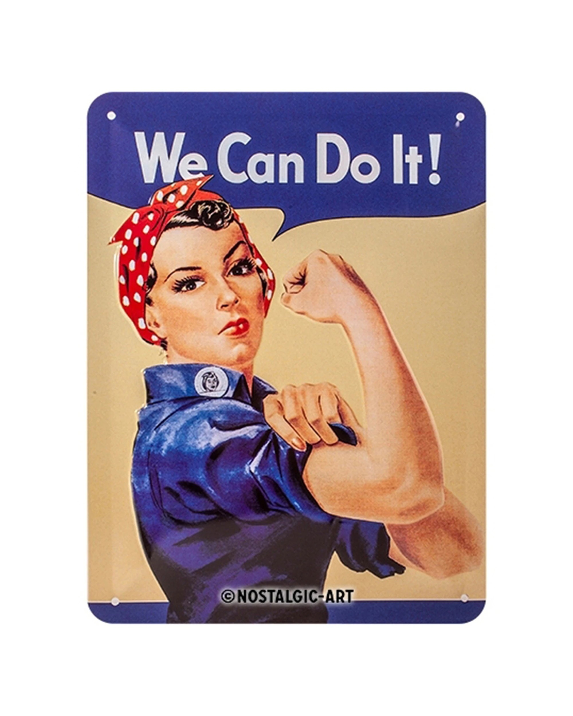 1 Nostalgic Art Small Sign We Can Do It Metal Wall Art - Multi, 1 of 3