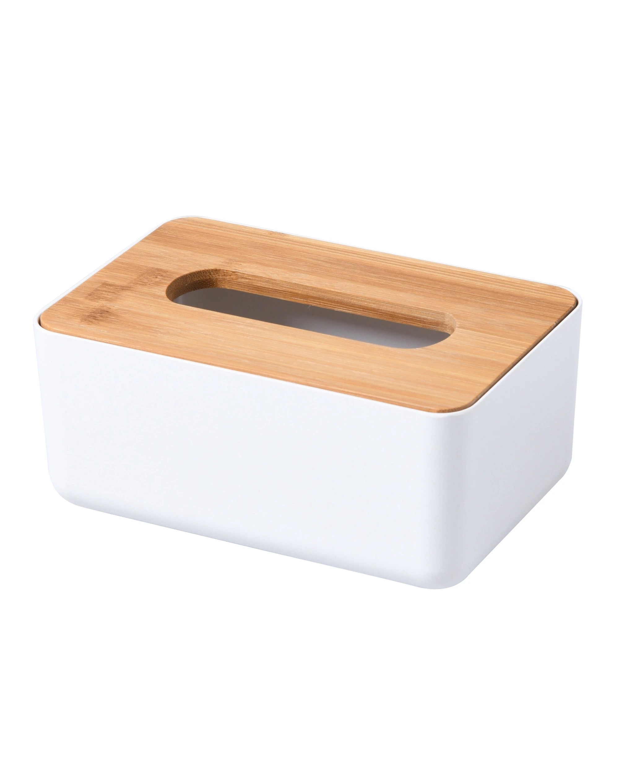 1 Takara Takae Natural Bamboo Tissue Box Small - White, 1 of 5