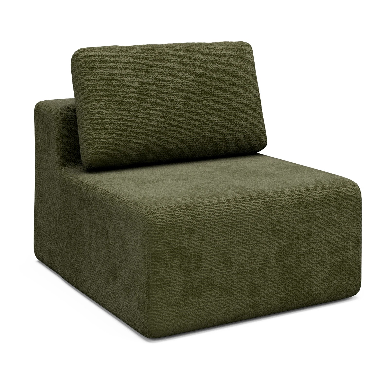 1 Advwin Armless Sofa Chair Chenille Fabric Modular Lazy Sofa Free Installation, 1 of 5