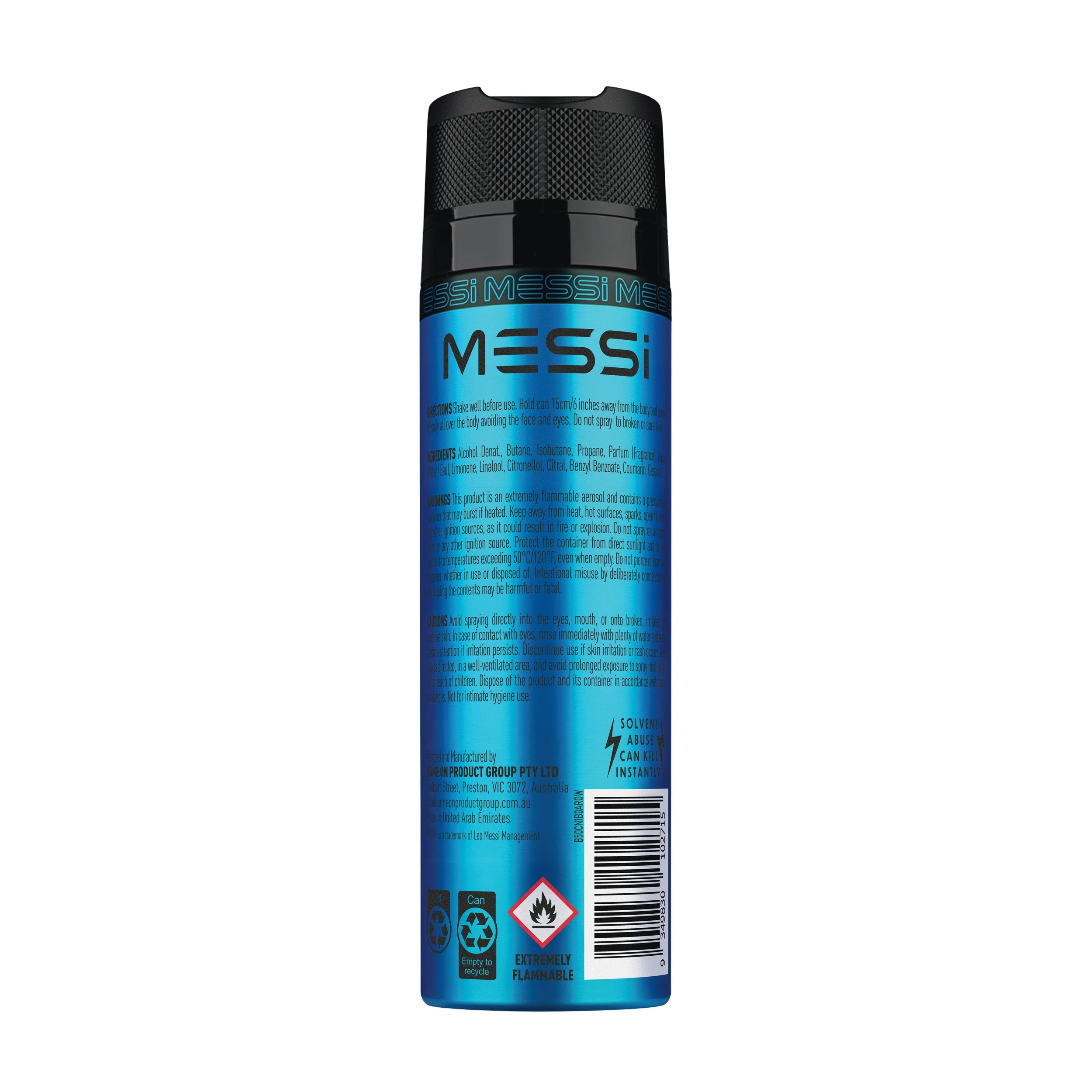 2 Messi M10 Blue Fragrance Body Spray 200ml, 2 of 2