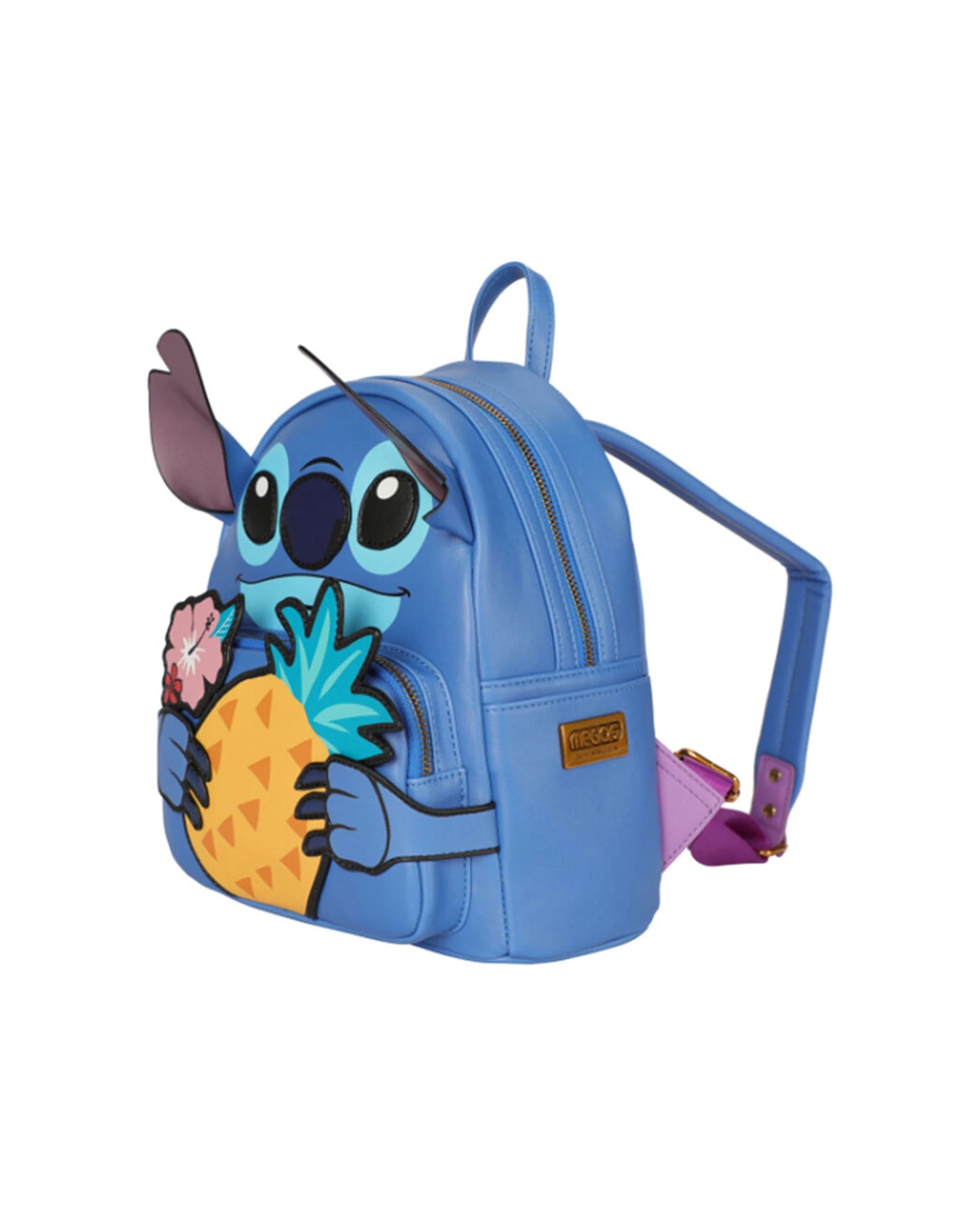 1 Disney Stitch PU Leather Backpack Kids Travel Bag Officially Licensed Child Size - Blue, 1 of 4