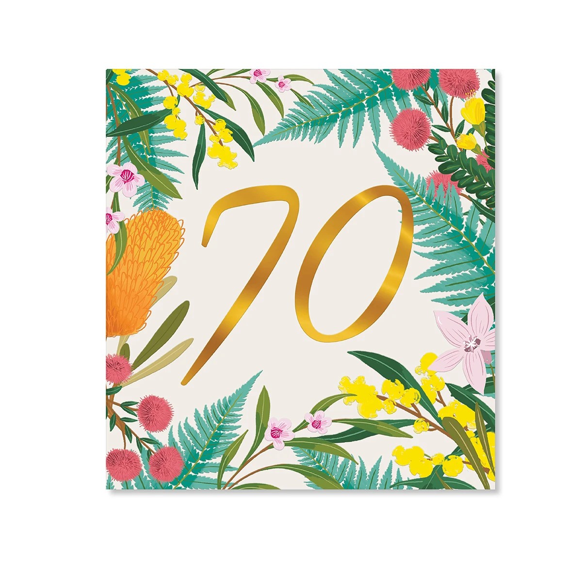 3 Hallmark 70th Birthday Card - Australian Floral, 3 of 3