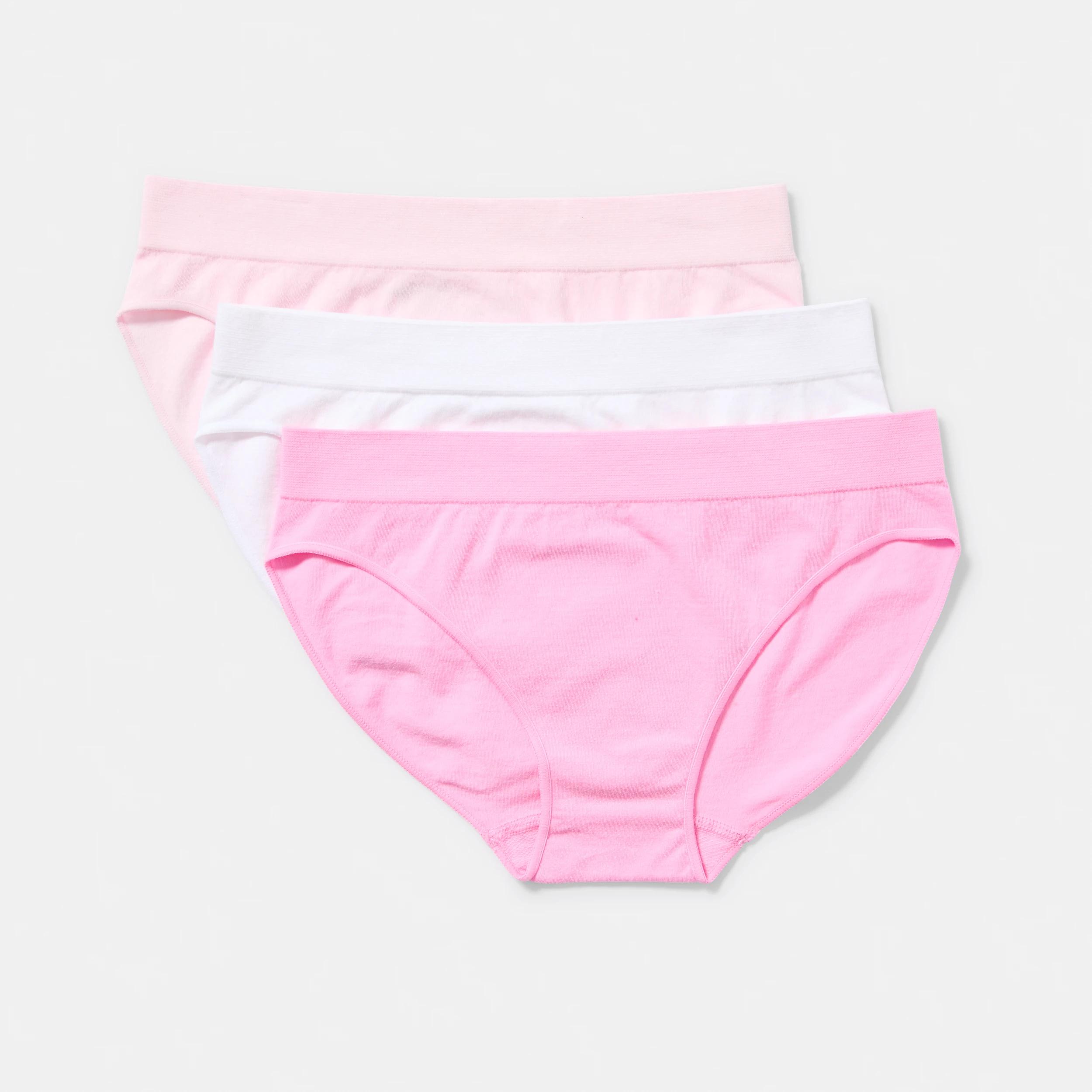 1 3 Pack Cotton Seamfree Briefs Pinks, 1 of 5