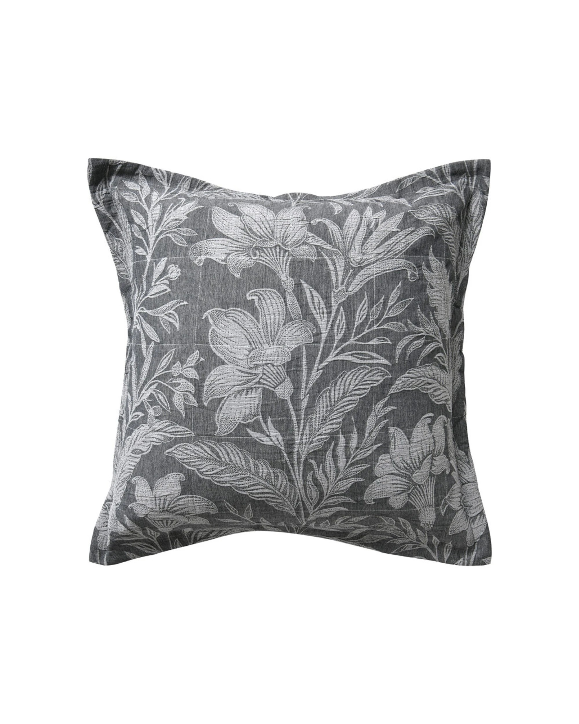 1 Bianca Maidstone Poly Cotton European Pillowcase 65x65cm - Grey, 1 of 1