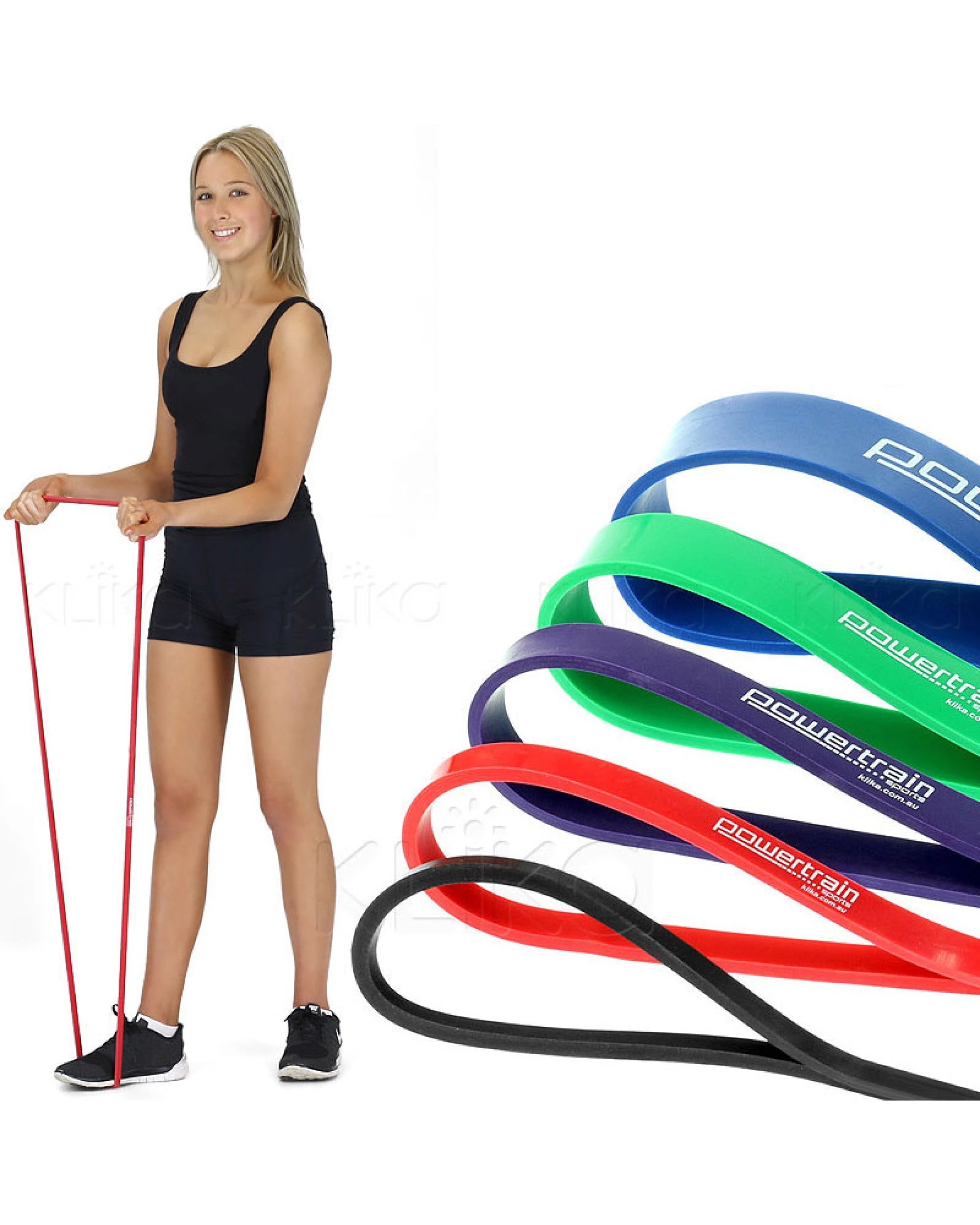 2 Powertrain Home Gym Workout Resistance Exercise Band 45mm, 2 of 3