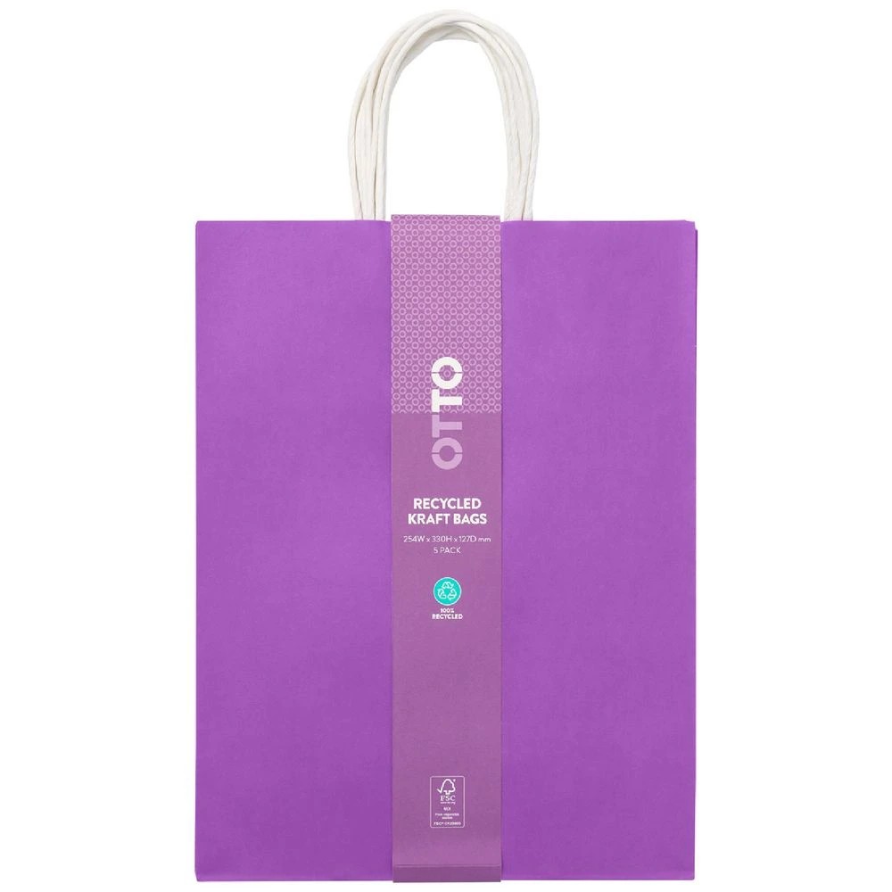 2 Otto Kraft Bags Medium Violet 5 Pack, 2 of 2
