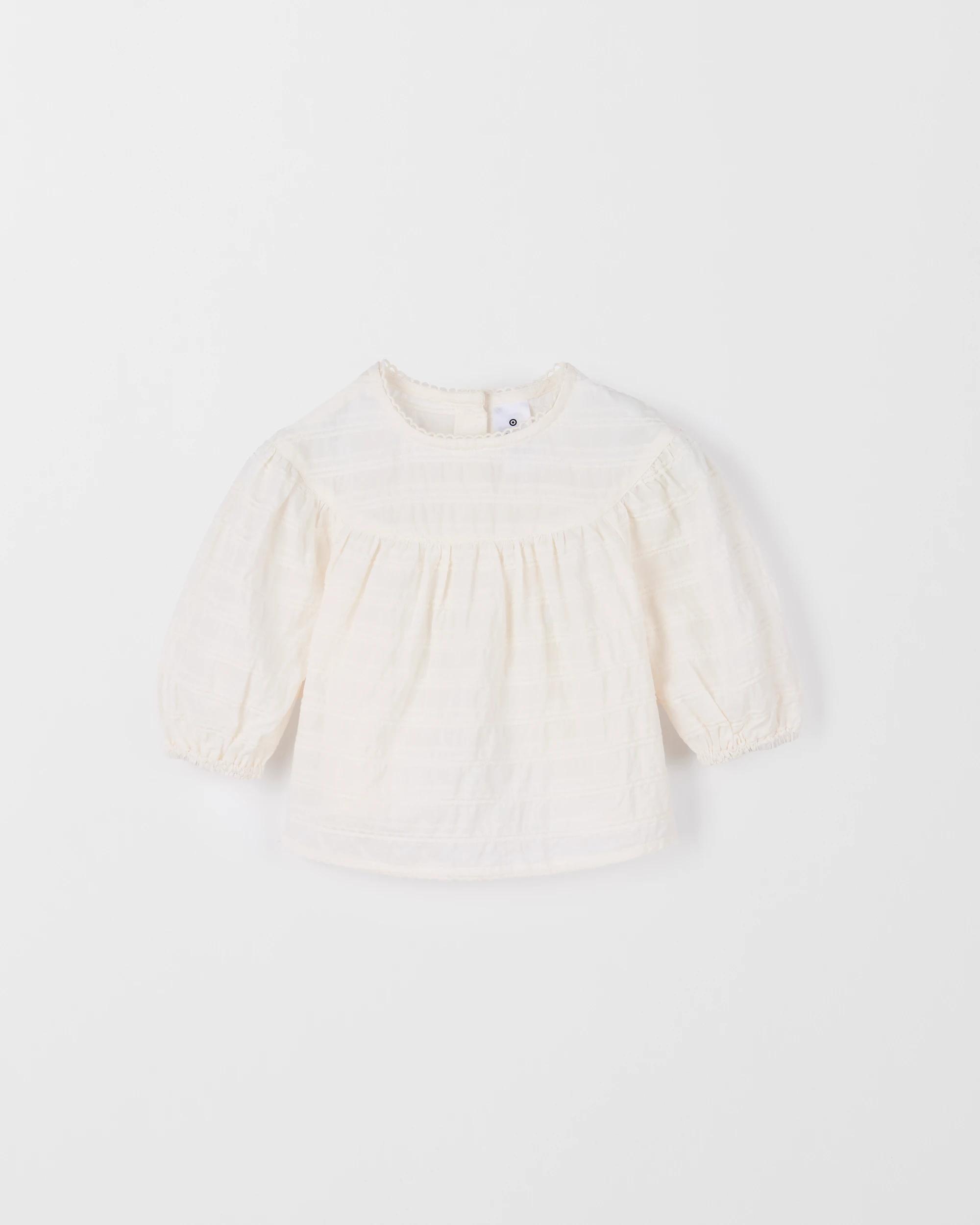 2 Target Baby Baby Long Sleeve Textured Woven Blouse PRISTINE, 2 of 3