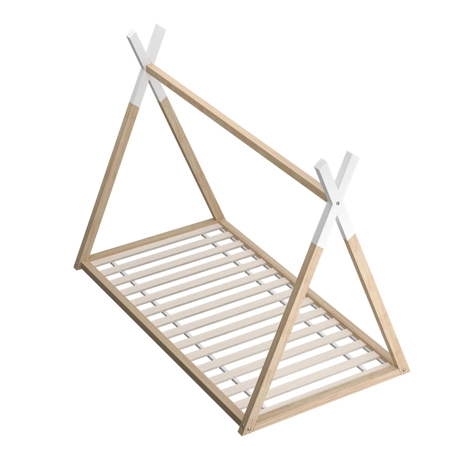 6 Oikiture Wooden Bed Frame Single Timber Teepee House Base Platform
 - Multi, 6 of 10