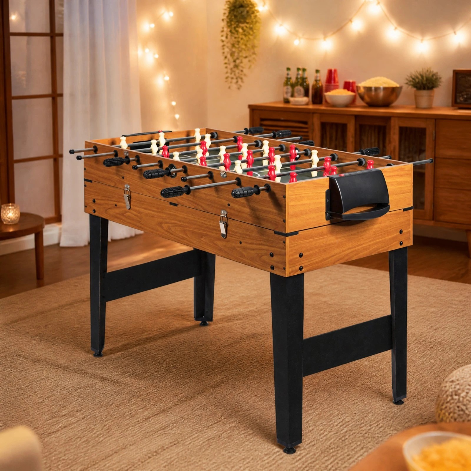 3 Costway 3-in-1 Combo Game Table Set Arcade Pool Game Table w/Air Hockey/Billiard/Foosball, 3 of 8