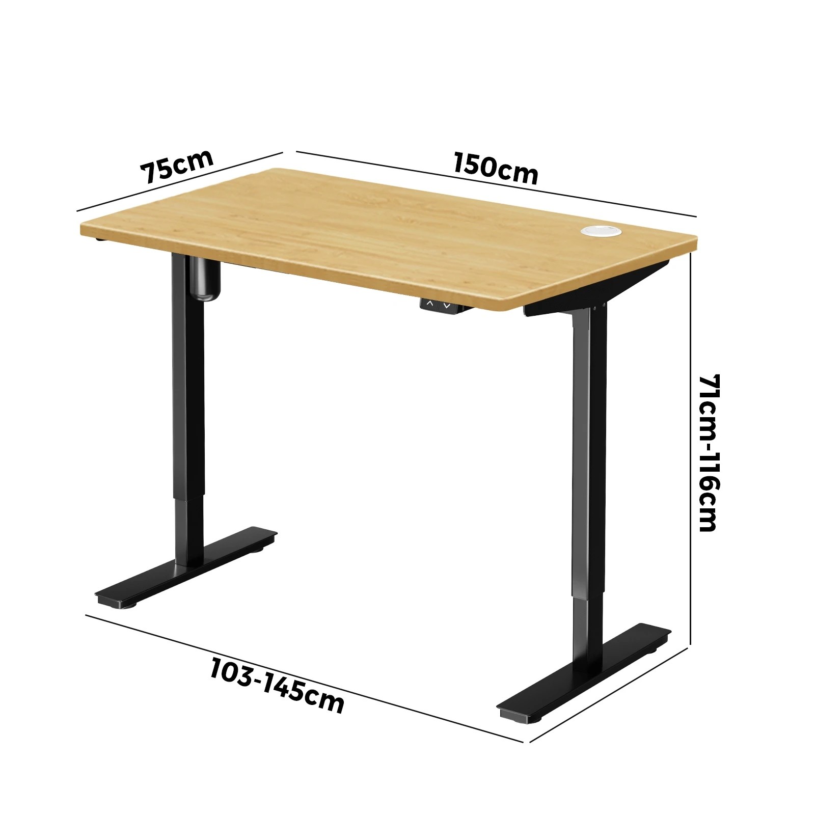 4 Oikiture 150cm Electric Standing Desk Single Motor
 - Multi, 4 of 4