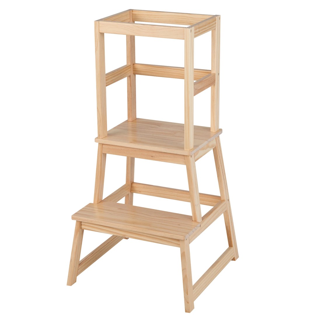1 Costway Step Stool Training Ladder Chair Natural, 1 of 4