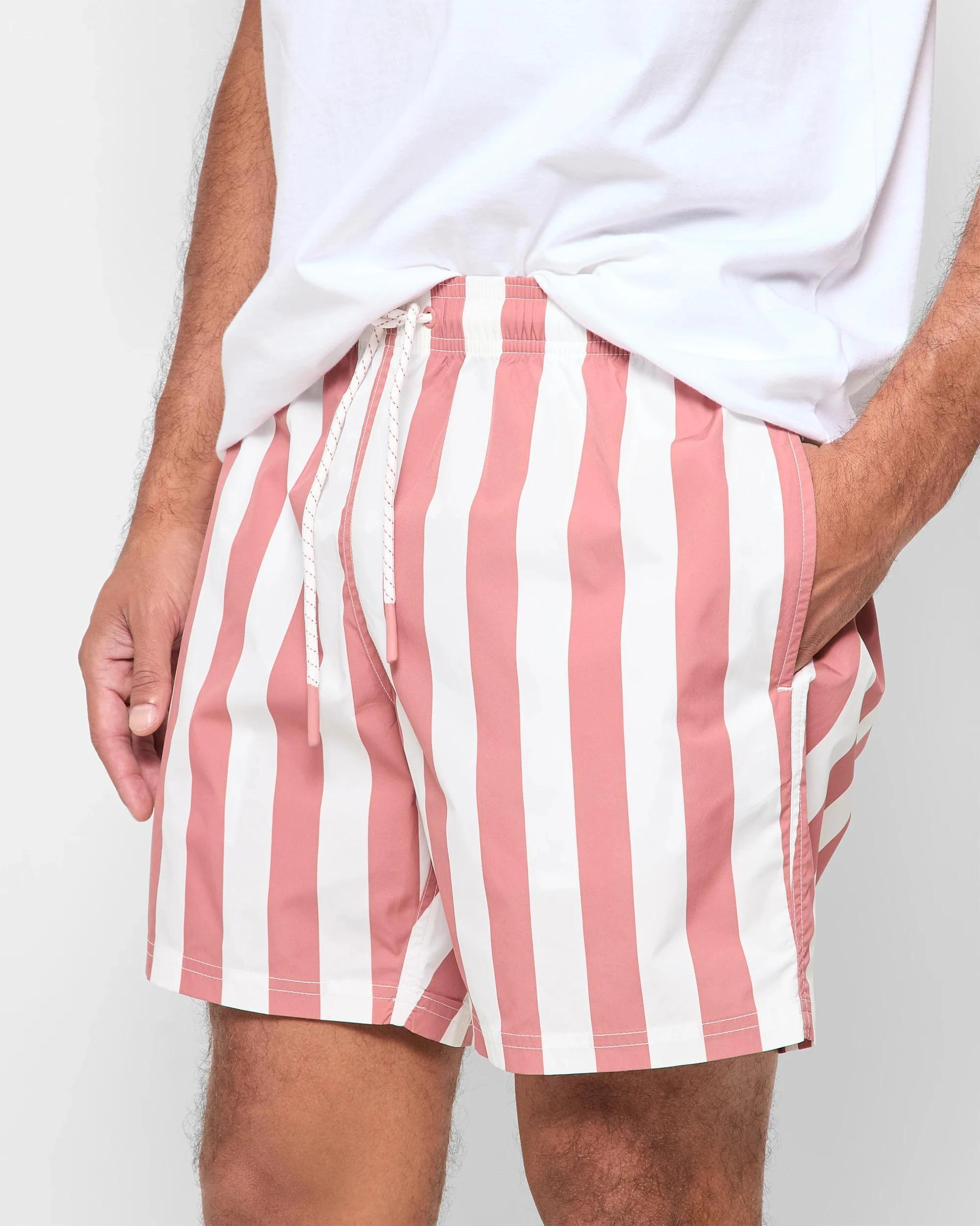 3 Target Stripe Bondi Shorts RED, 3 of 5