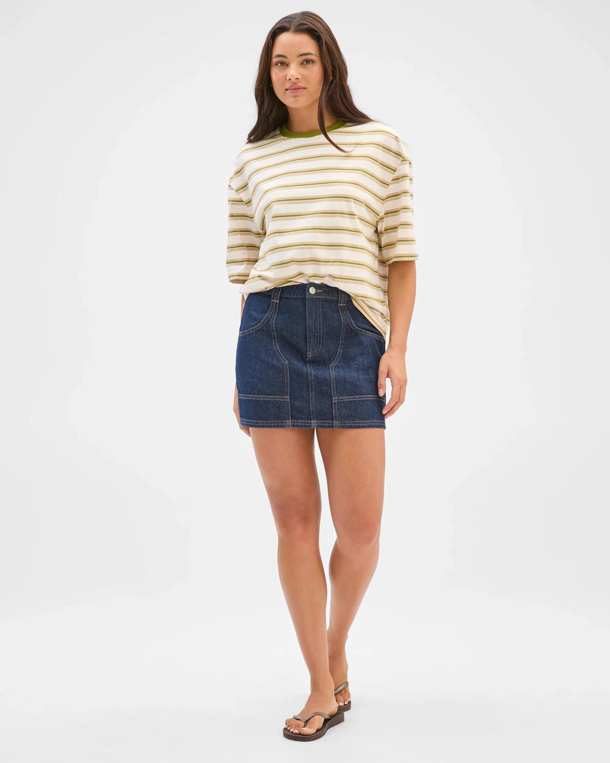 3 Lily Loves Australian Cotton Striped Retro T-Shirt MARTINI STRIPE, 3 of 6