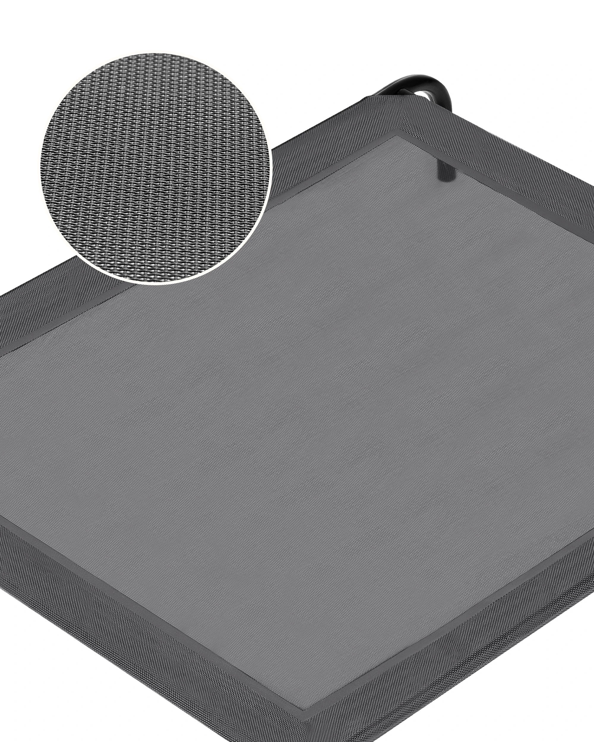 4 Petzly 80x107cm Large Elevated Trampoline Raised Pet Dog Bed Washable Breathable Mesh Grey, 4 of 6
