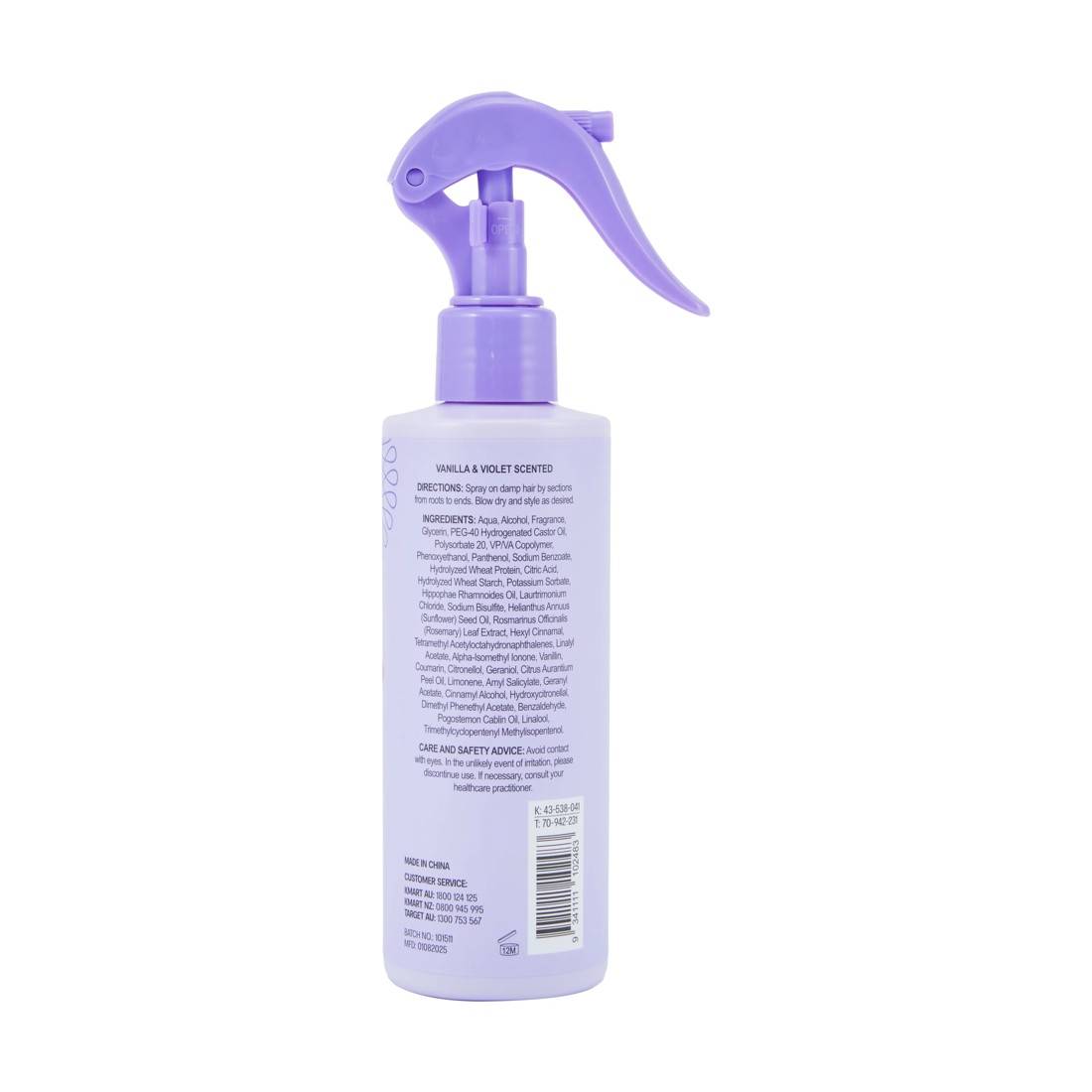 4 OXX Haircare Turn Up the Volume Volumising Blow Dry Spray 200ml - Vanilla & Violet Scented, 4 of 4