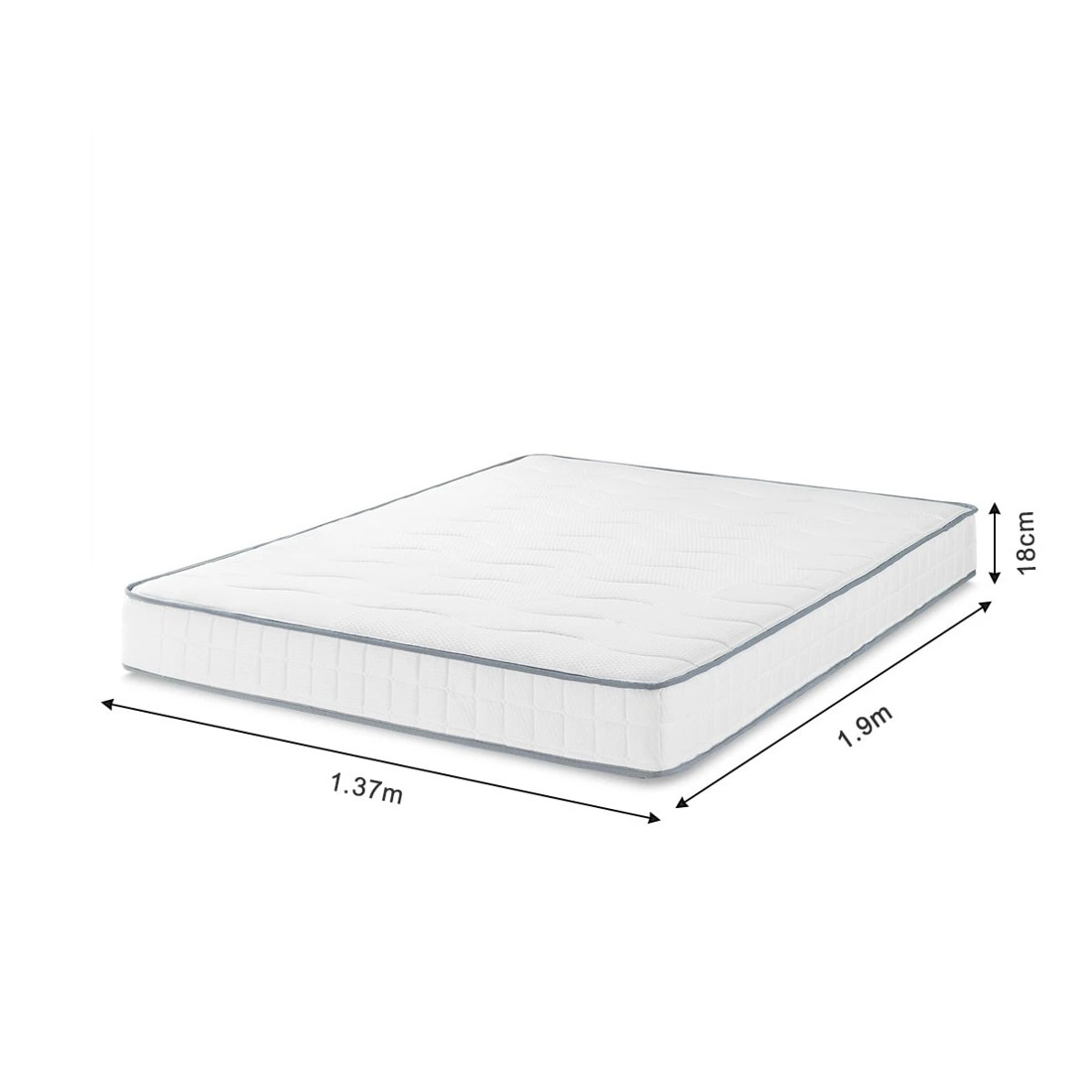 11 18cm Double Bed Bonnell Viscolatex Memory Foam Mattress, 11 of 11
