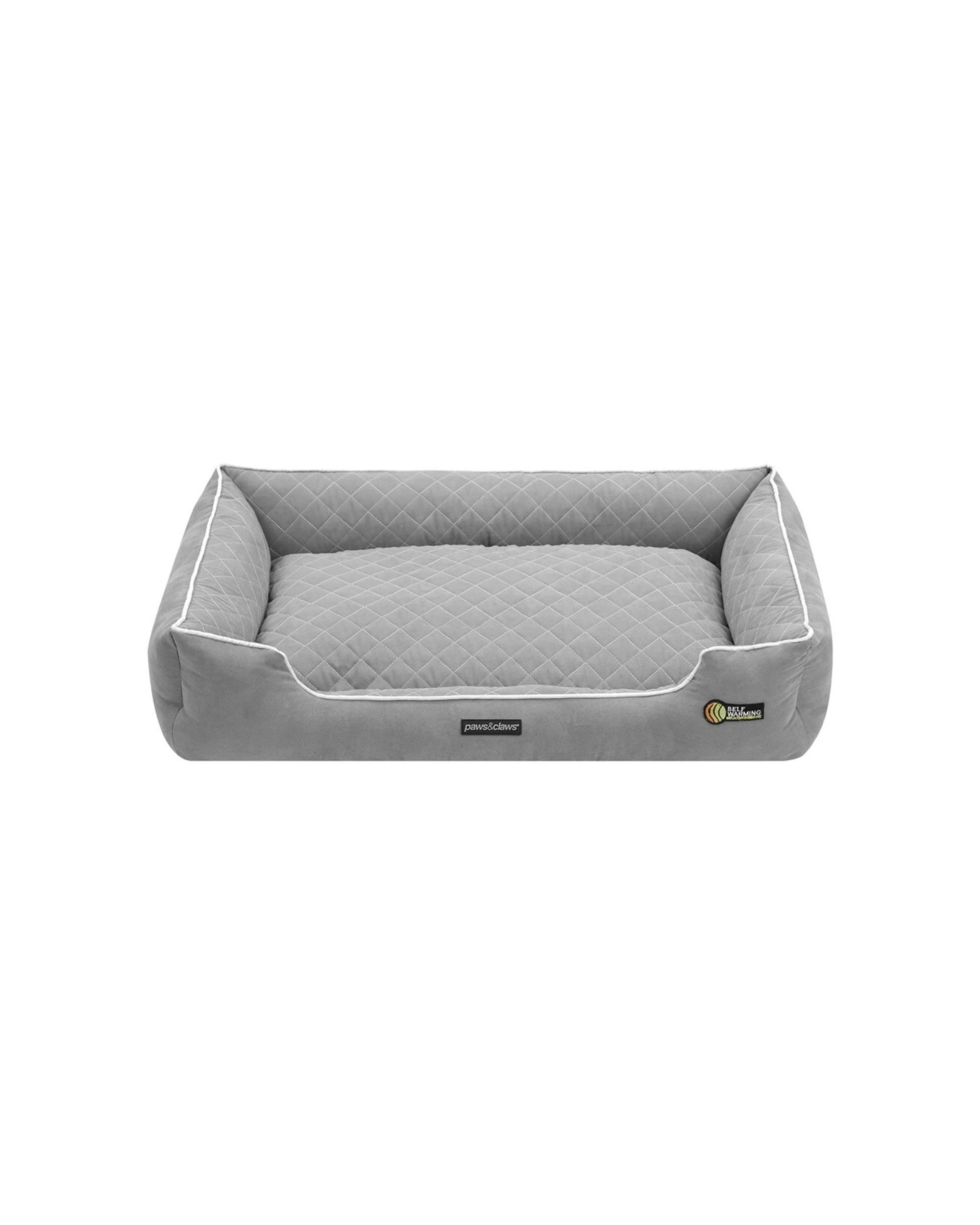 3 Paws And Claws 90x60cm Self Warming Walled Bed Large Thermal Insulation
 - grey, 3 of 8