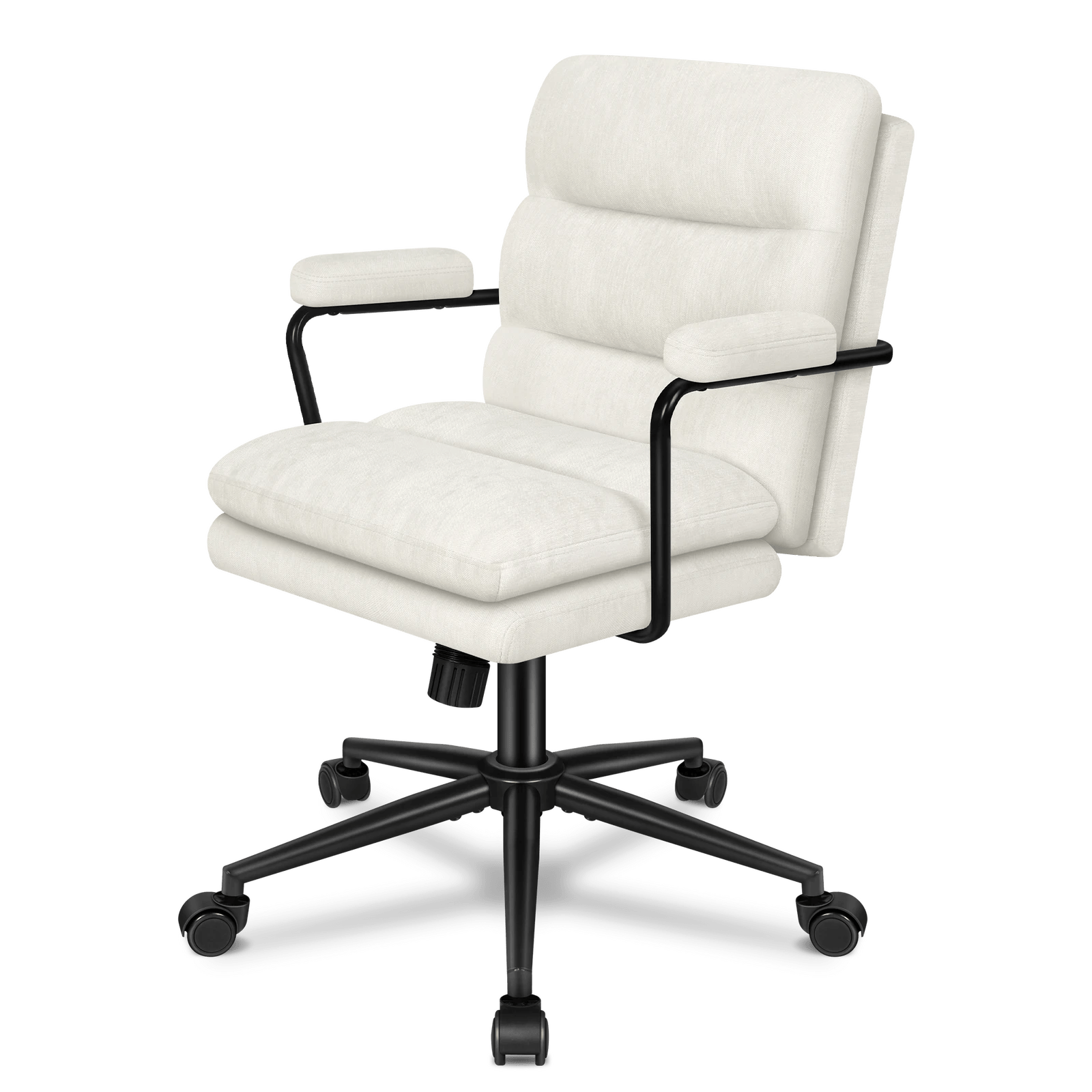1 Alfordson Office Chair Ergonomic Executive Computer Work Seat Chenille - Beige, 1 of 10