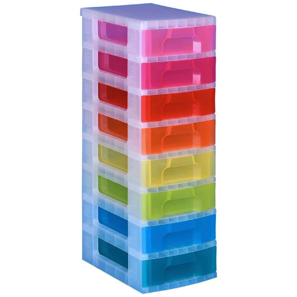1 Really Useful Box 8 Drawer Storage Assorted Colours, 1 of 2