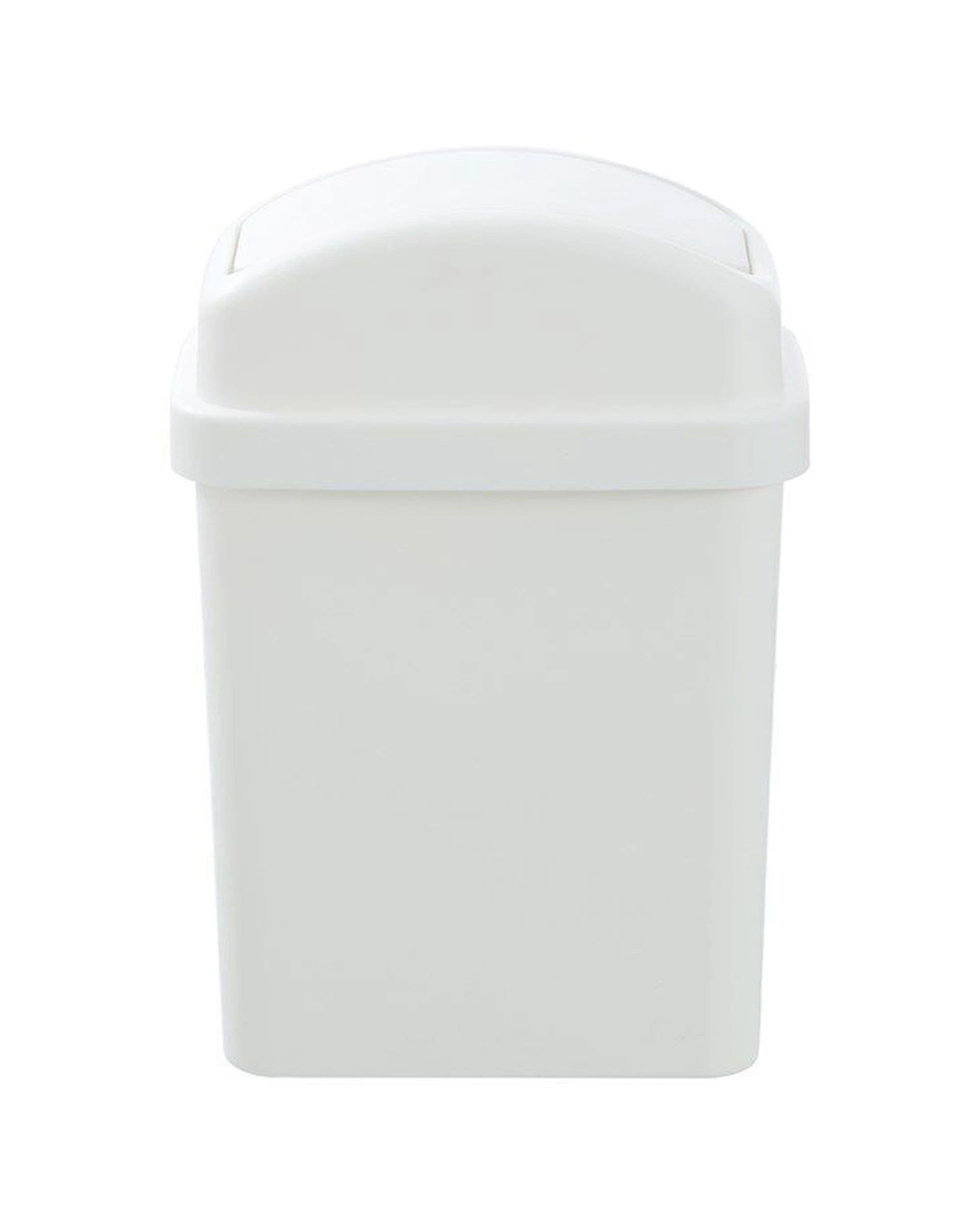 4 Boxsweden 3PK Durable Slim Line Rubbish Bin Swing Lid 6L - White, 4 of 6