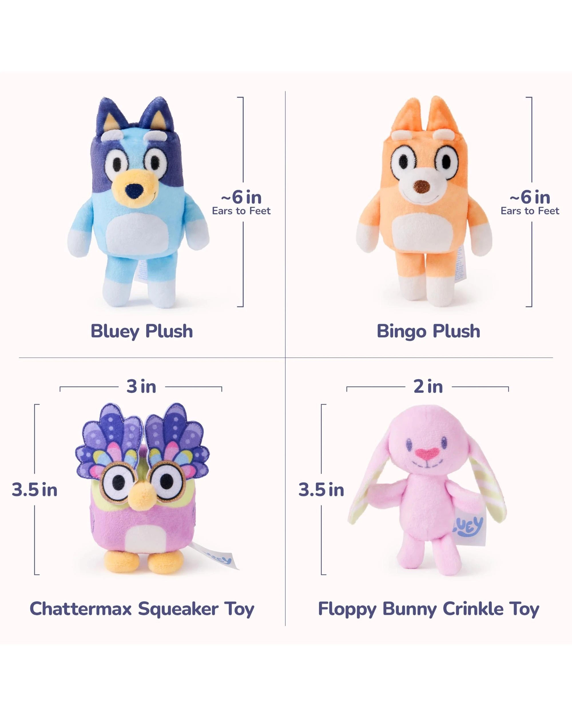 2 Gund Bluey Sensory Soft Plush Playset, 2 of 8