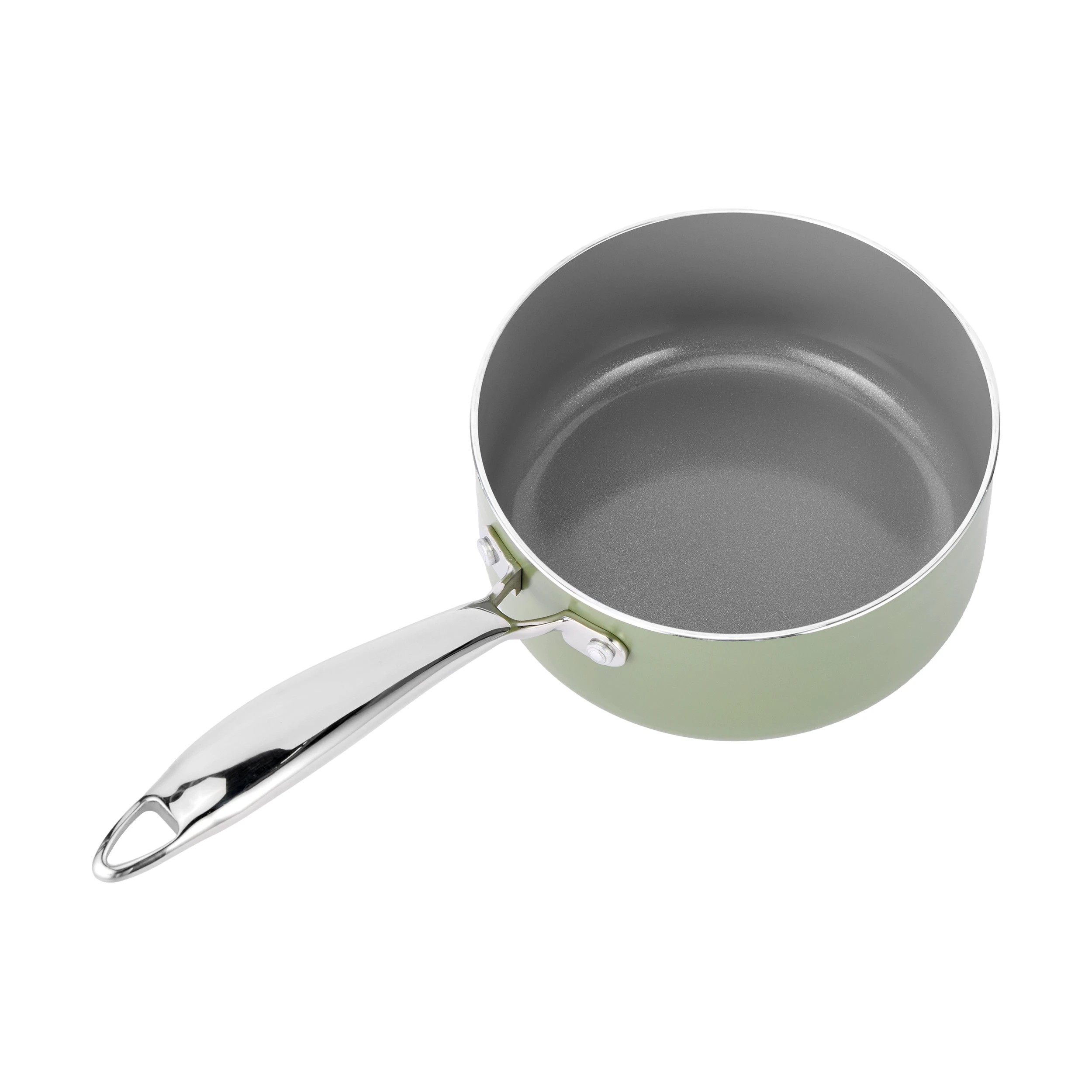 4 16cm Ceramic Non-Stick Saucepan - Green, 4 of 6