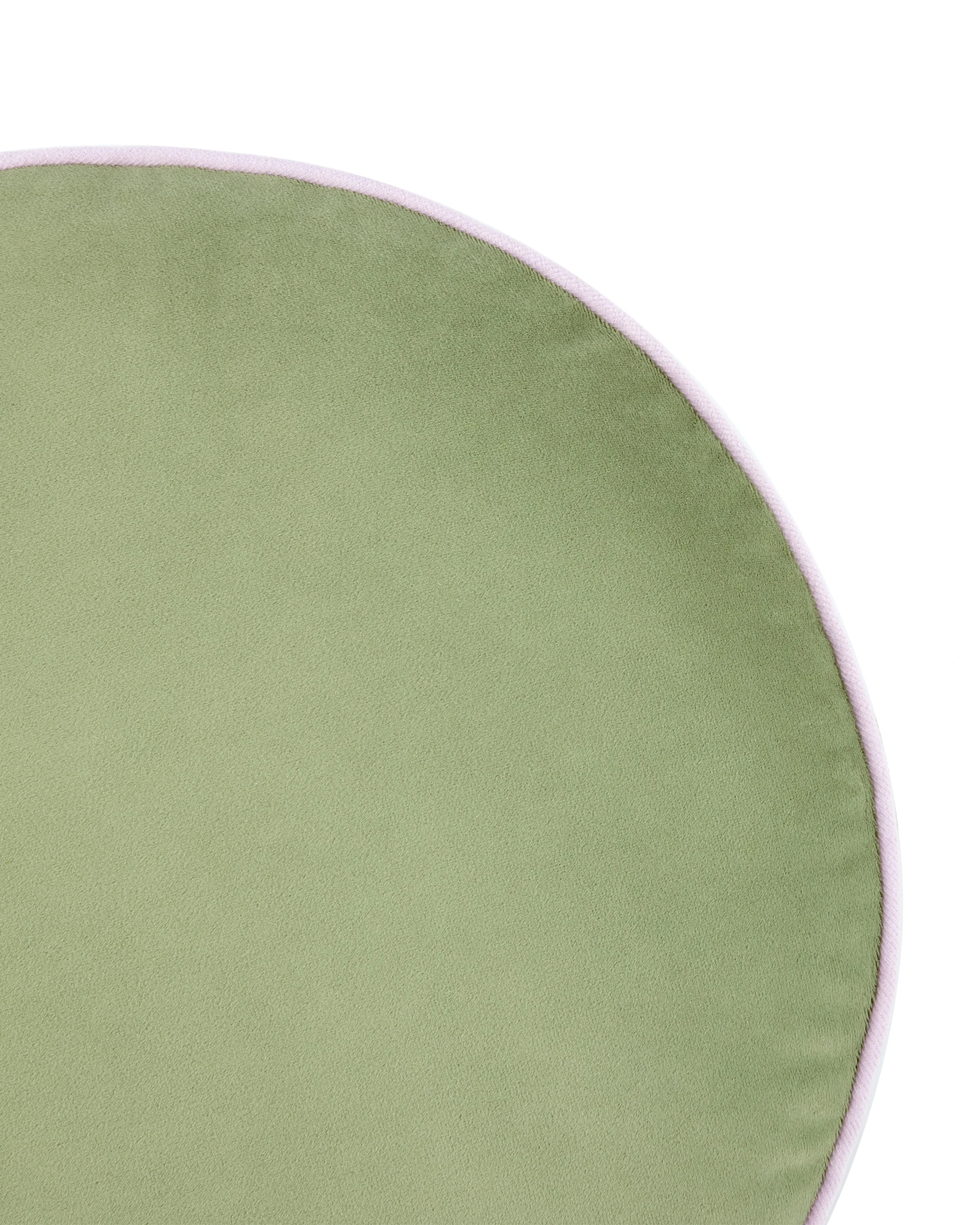 3 40cm Velvet Round Cushion - Sage, 3 of 6