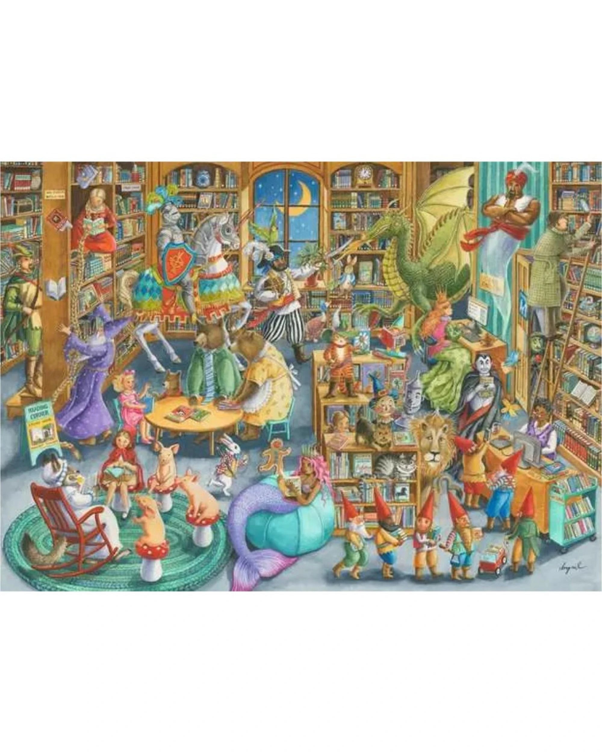 2 Ravensburger Midnight At The Library 1000 Piece Jighsaw Puzzle, 2 of 2