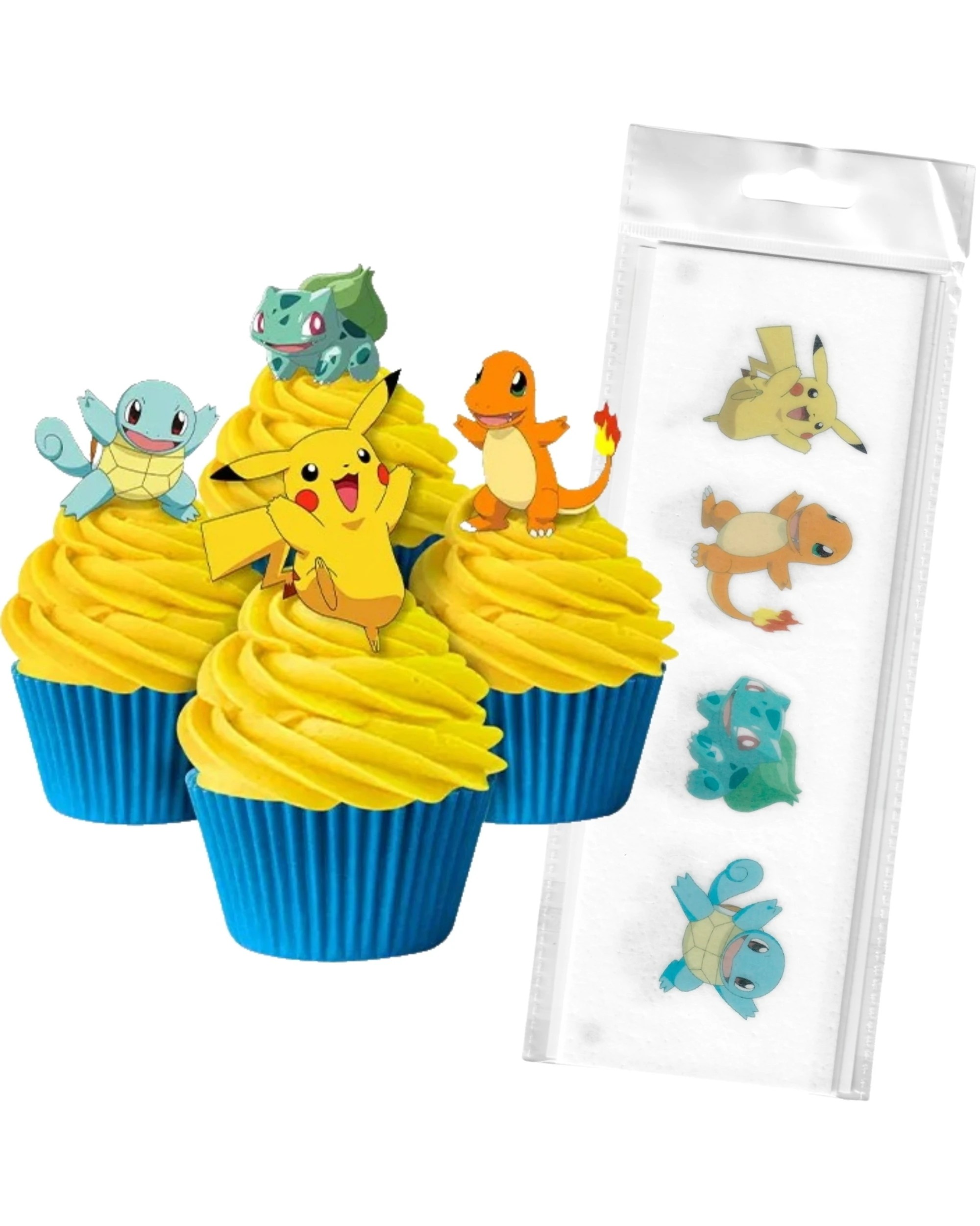 1 Pokemon Pokemon Edible Wafer Cupcake Toppers Pack of 16, 1 of 2